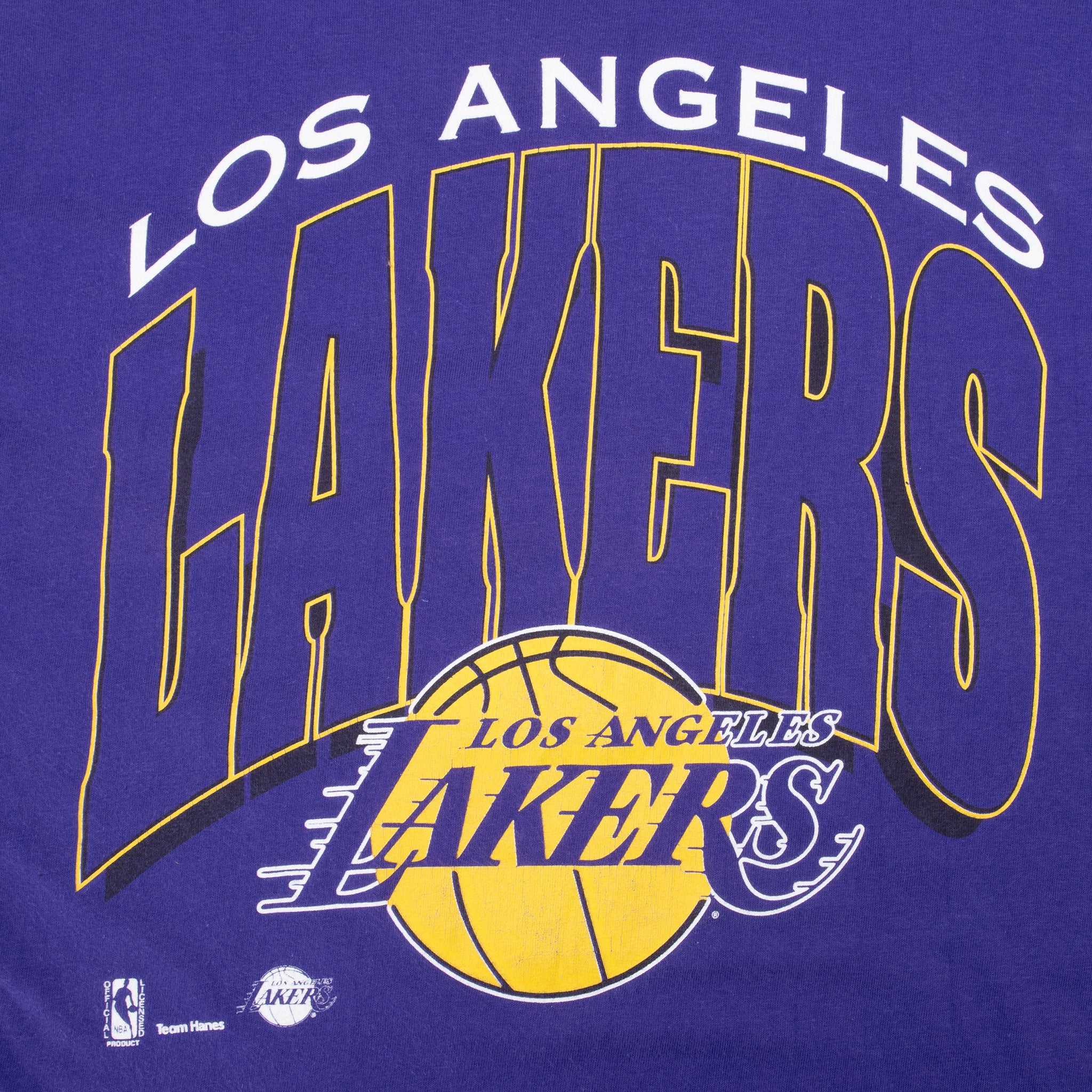 Vintage Nba Los Angeles Lakers 1990S Tee Shirt Xl Made Usa With Single Stitch Sleeves