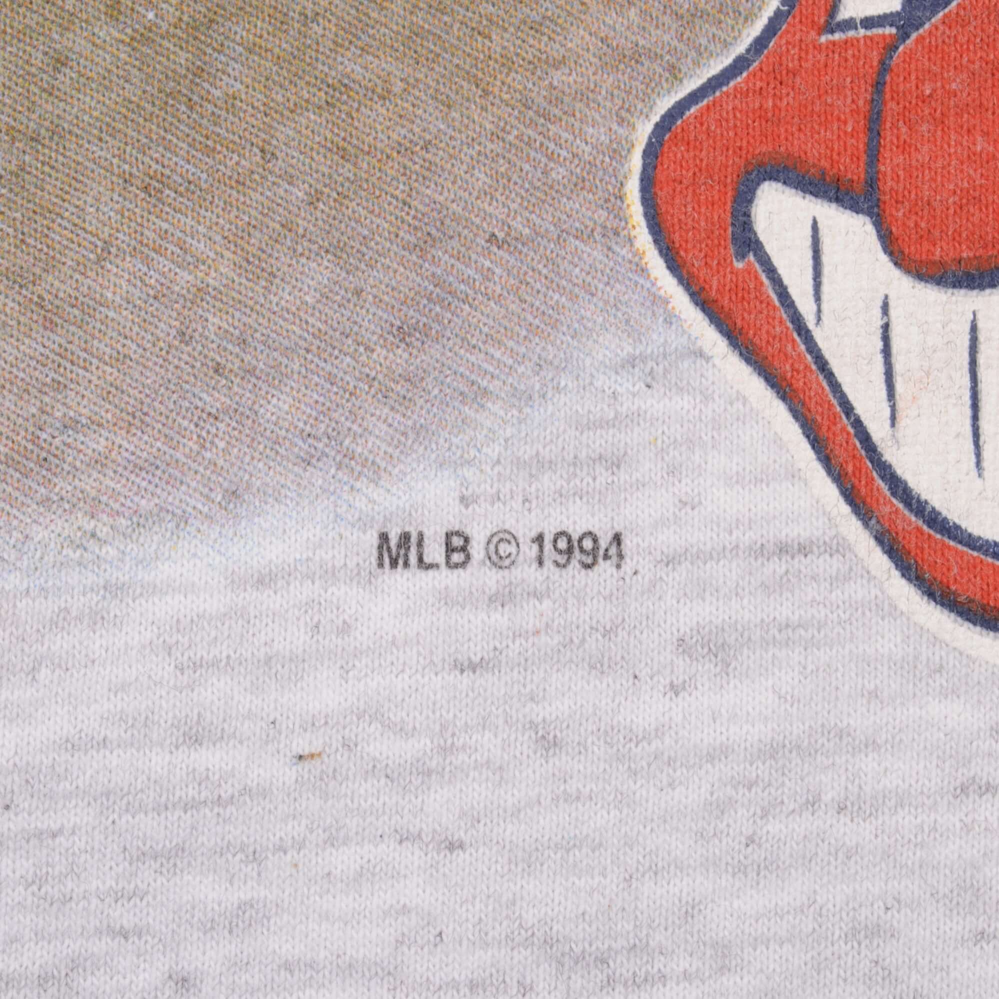 Vintage MLB Cleveland Indians 1994 Tee Shirt Size Large Made In USA