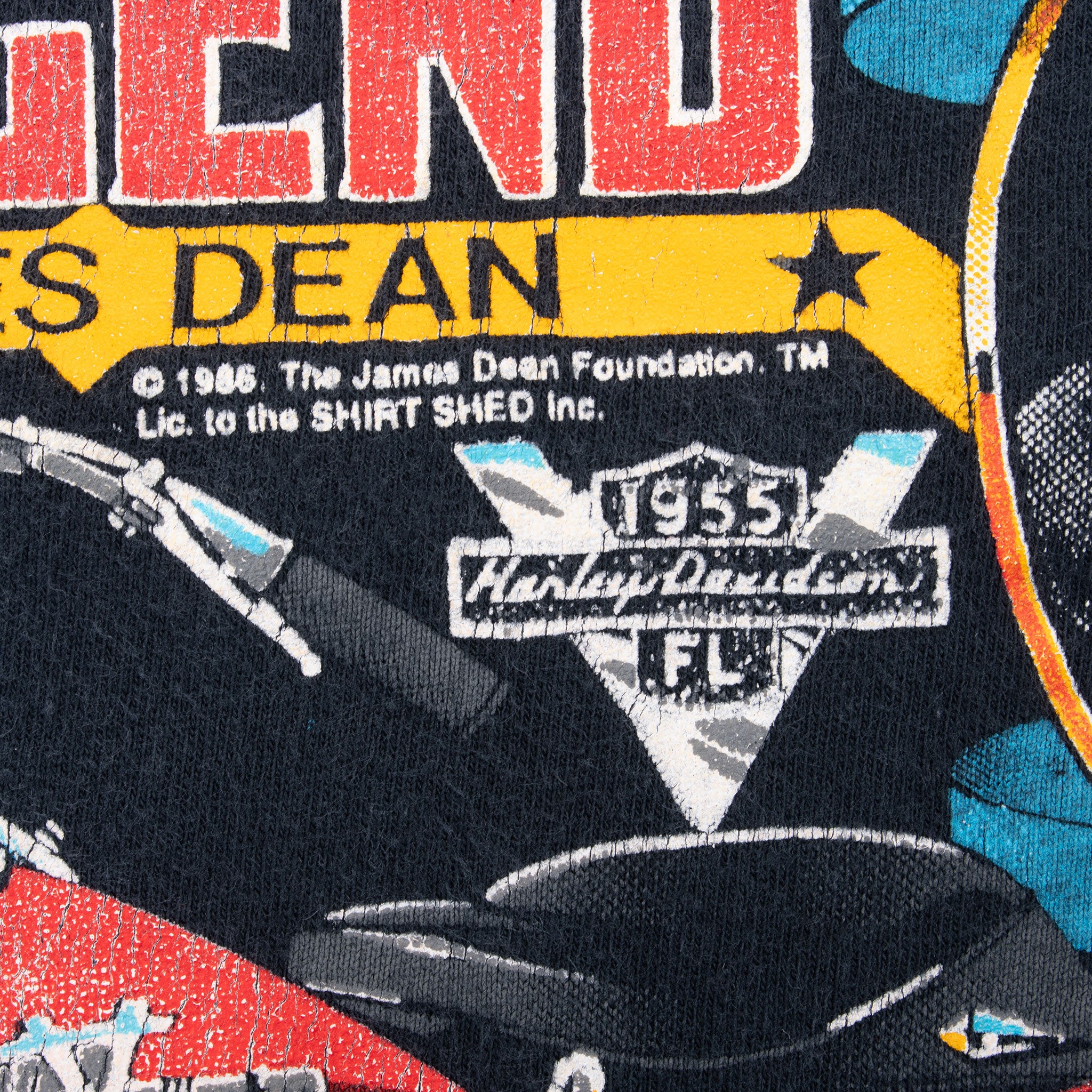 Vintage Harley Davidson James Dean Tee Shirt 1987 Size Xs Made In Usa With Single Stitch Sleeves