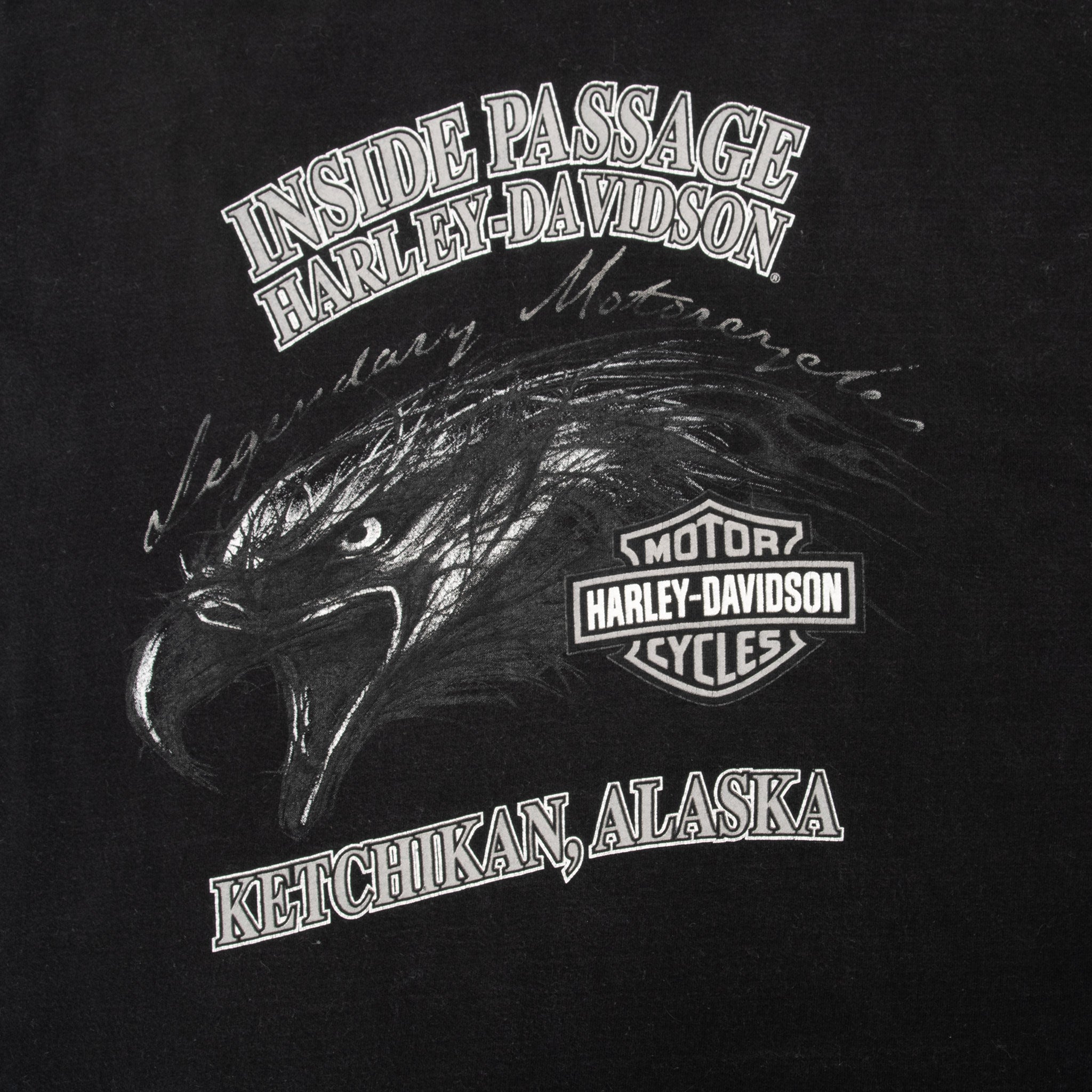 Vintage Harley Davidson Ketchikan Alaska 2007 Tee Shirt Size Large Made In Usa