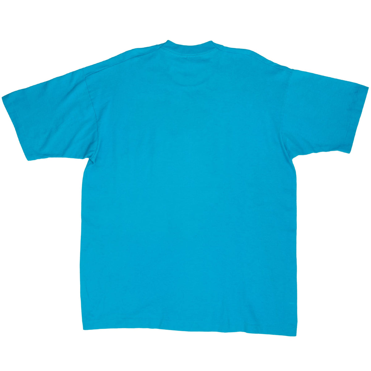 Plain back of teal San Jose Sharks short-sleeve T-shirt