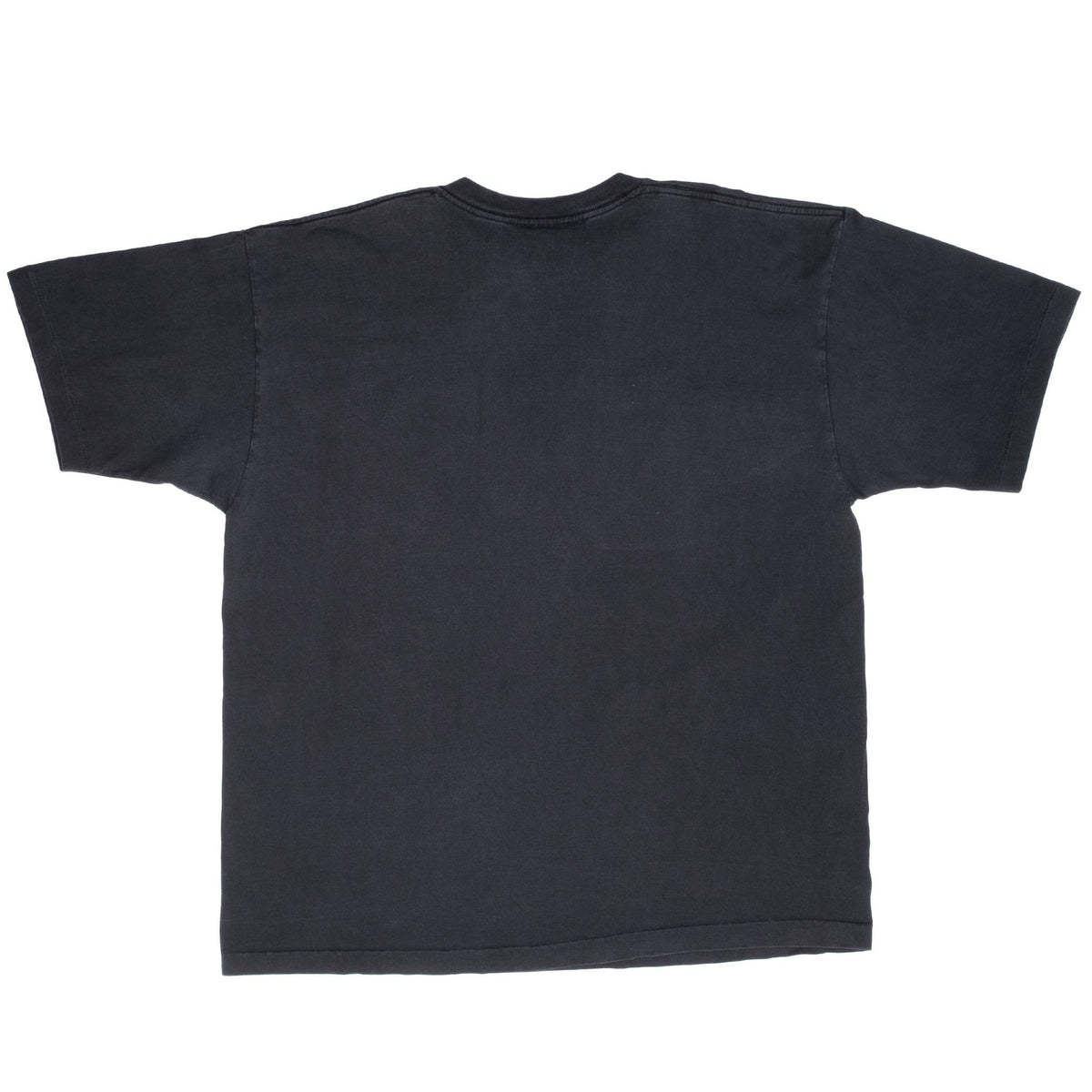 Back of black Kansas City Chiefs short-sleeve T-shirt with no graphic