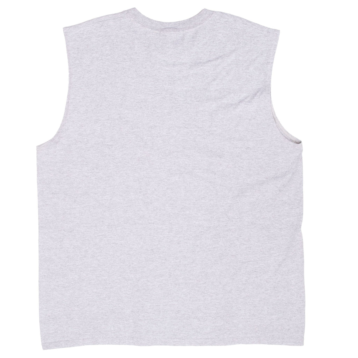 Plain back of heather grey Nike tank top with wide-cut armholes