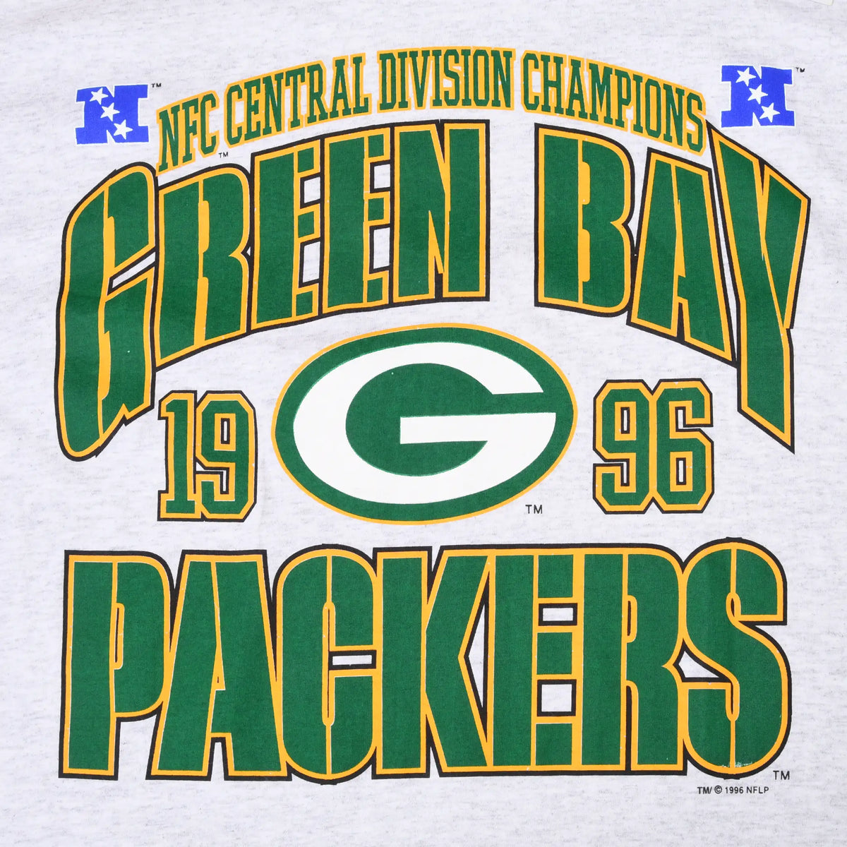 Green and gold Green Bay Packers 1996 NFC Central Division Champions front graphic