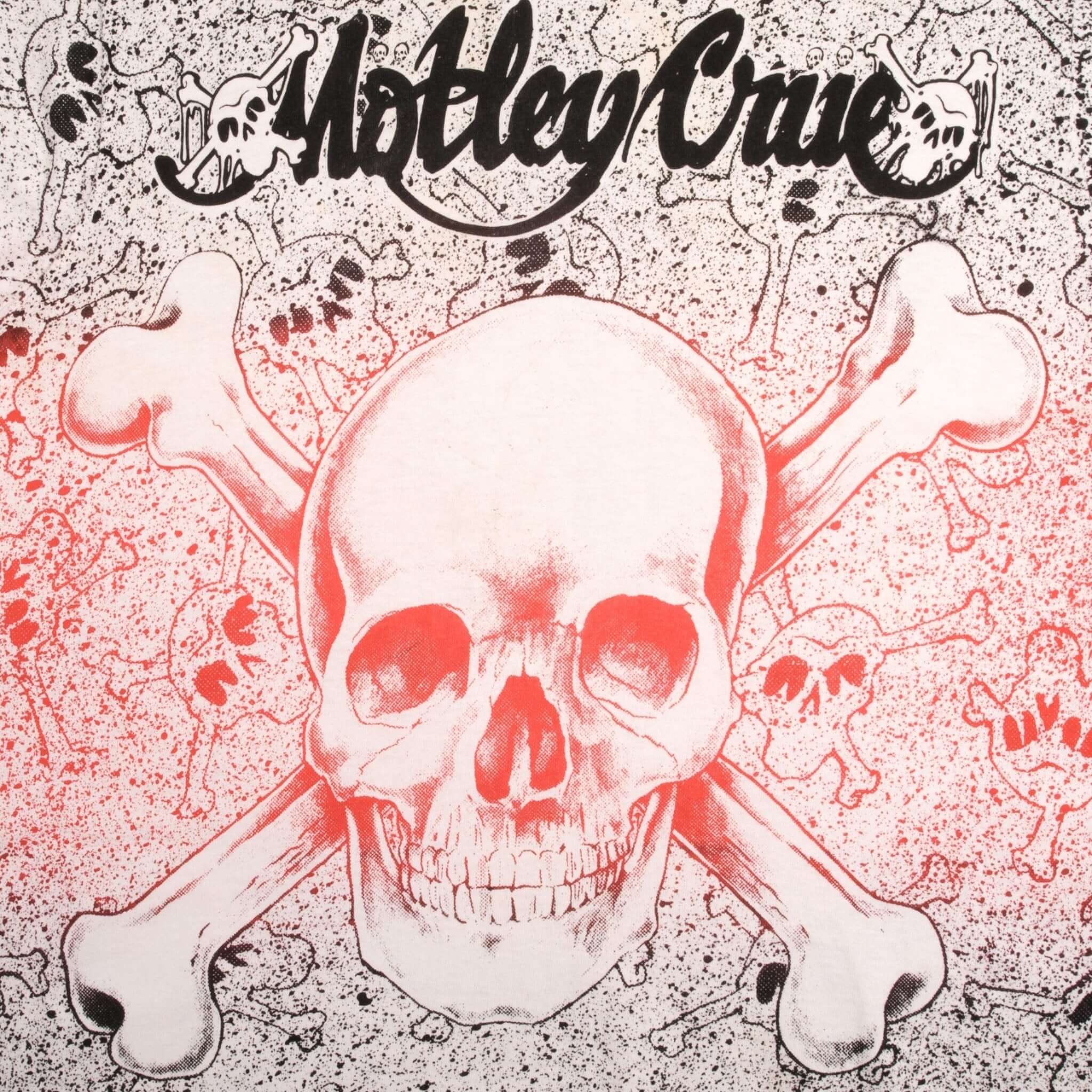 Vintage All Over Print Motley Crue Dr Feelgood Tee Shirt 1990S Size Medium With Singe Stitch Sleeves