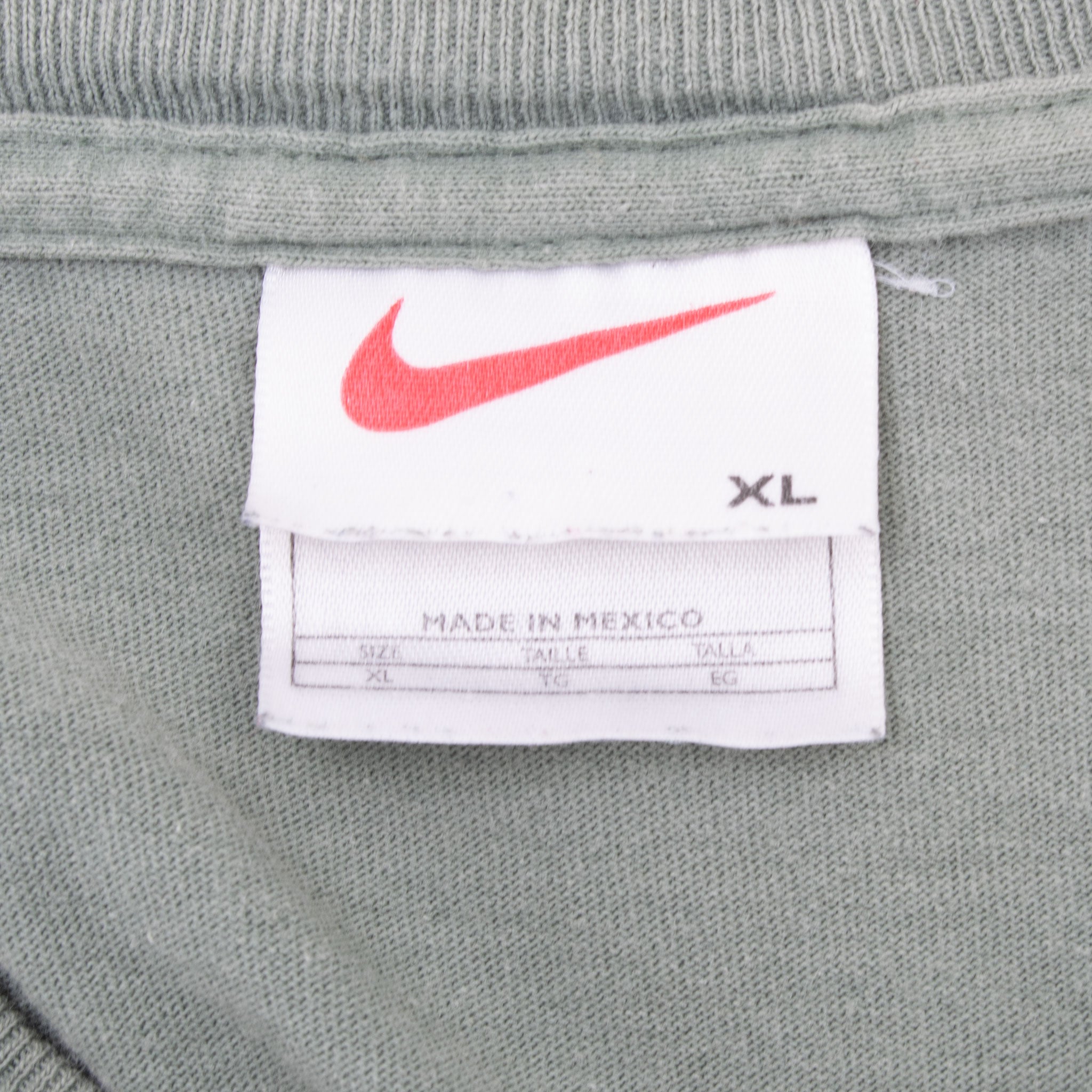 Vintage Nike Performance Athletic Sage Green Tee Shirt 1990S Size XL