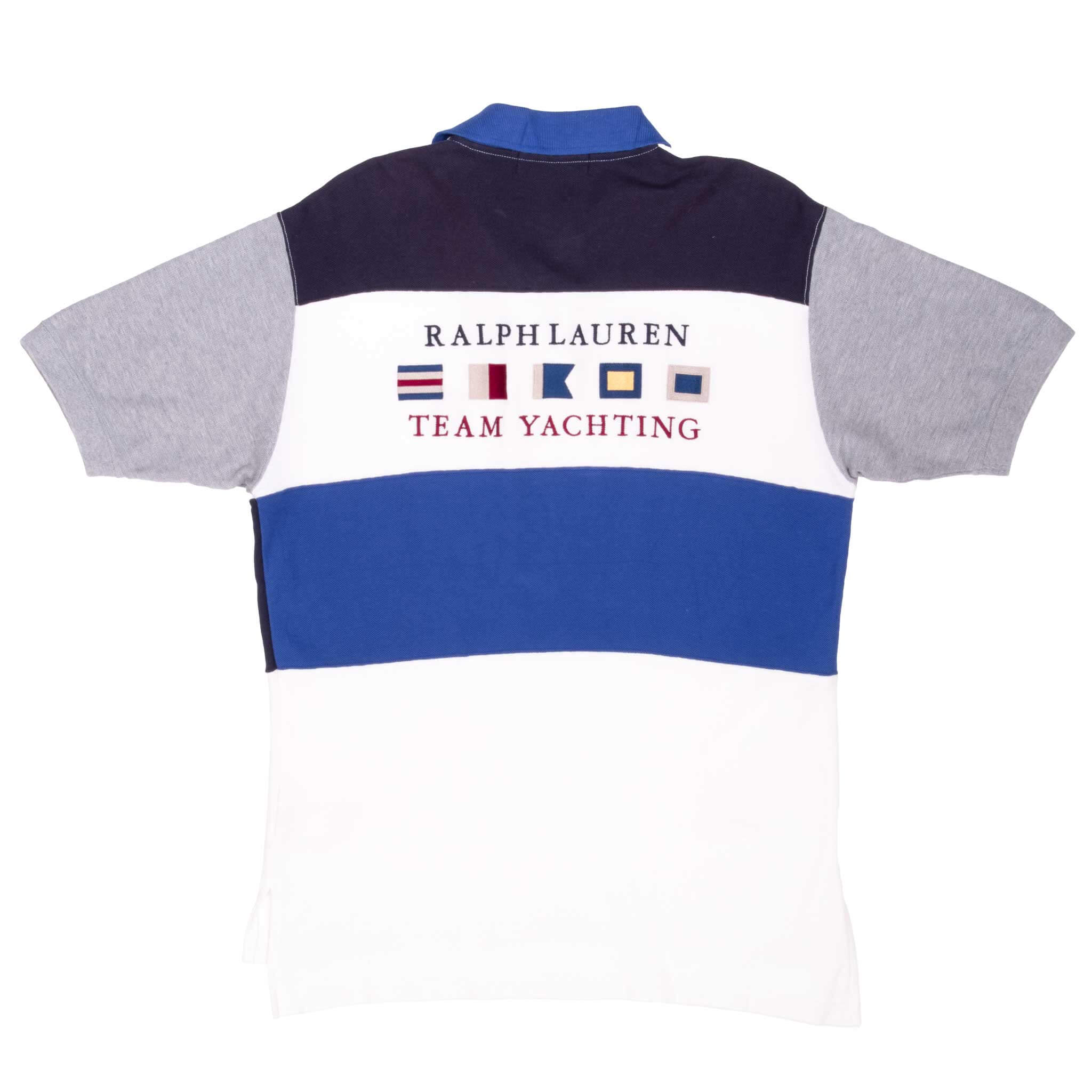 Vintage Chaps Ralph Lauren Team Yachting Polo Shirt 1990S Size Medium