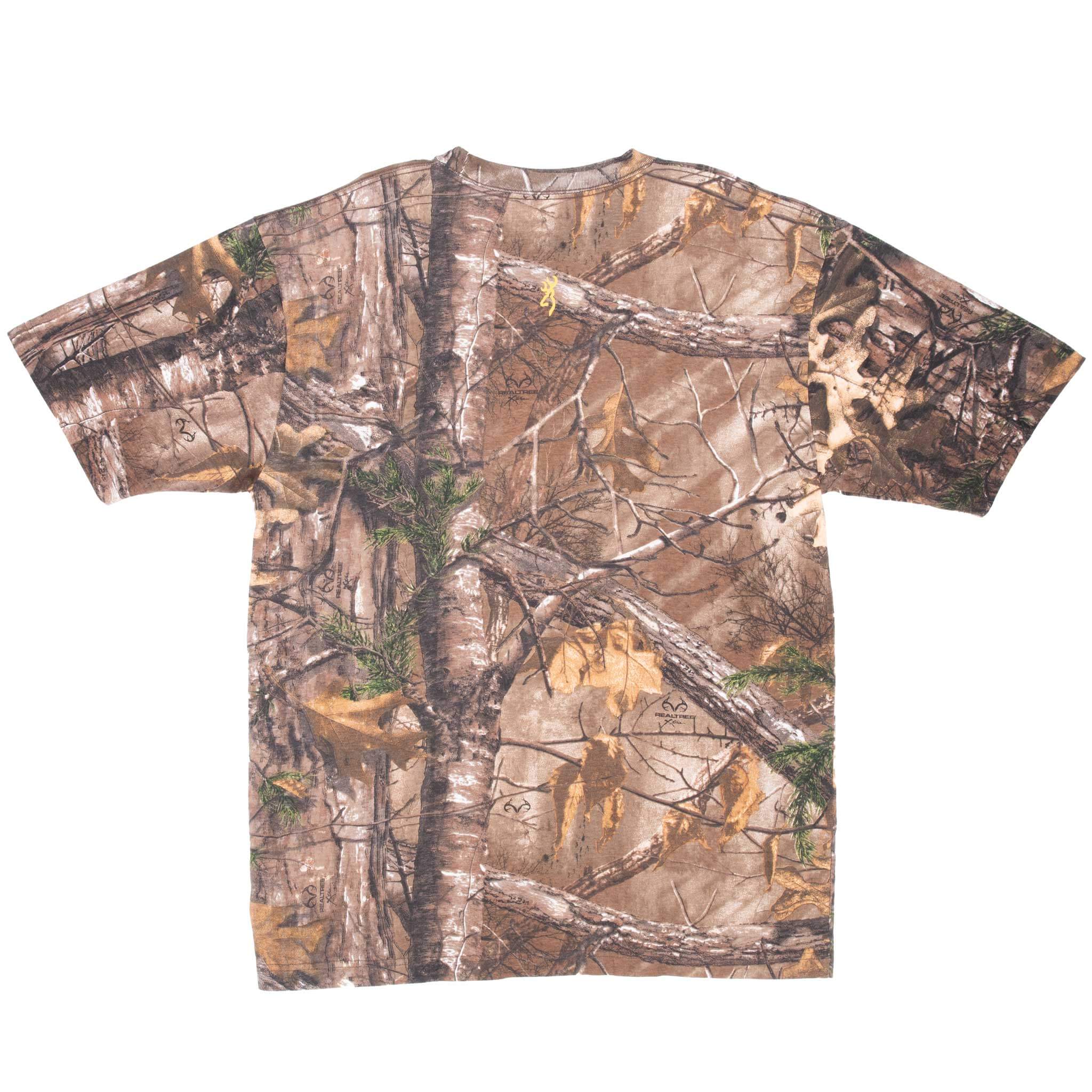 Vintage Hunting Realtree Xtra Camo Browning Tee Shirt Size Large
