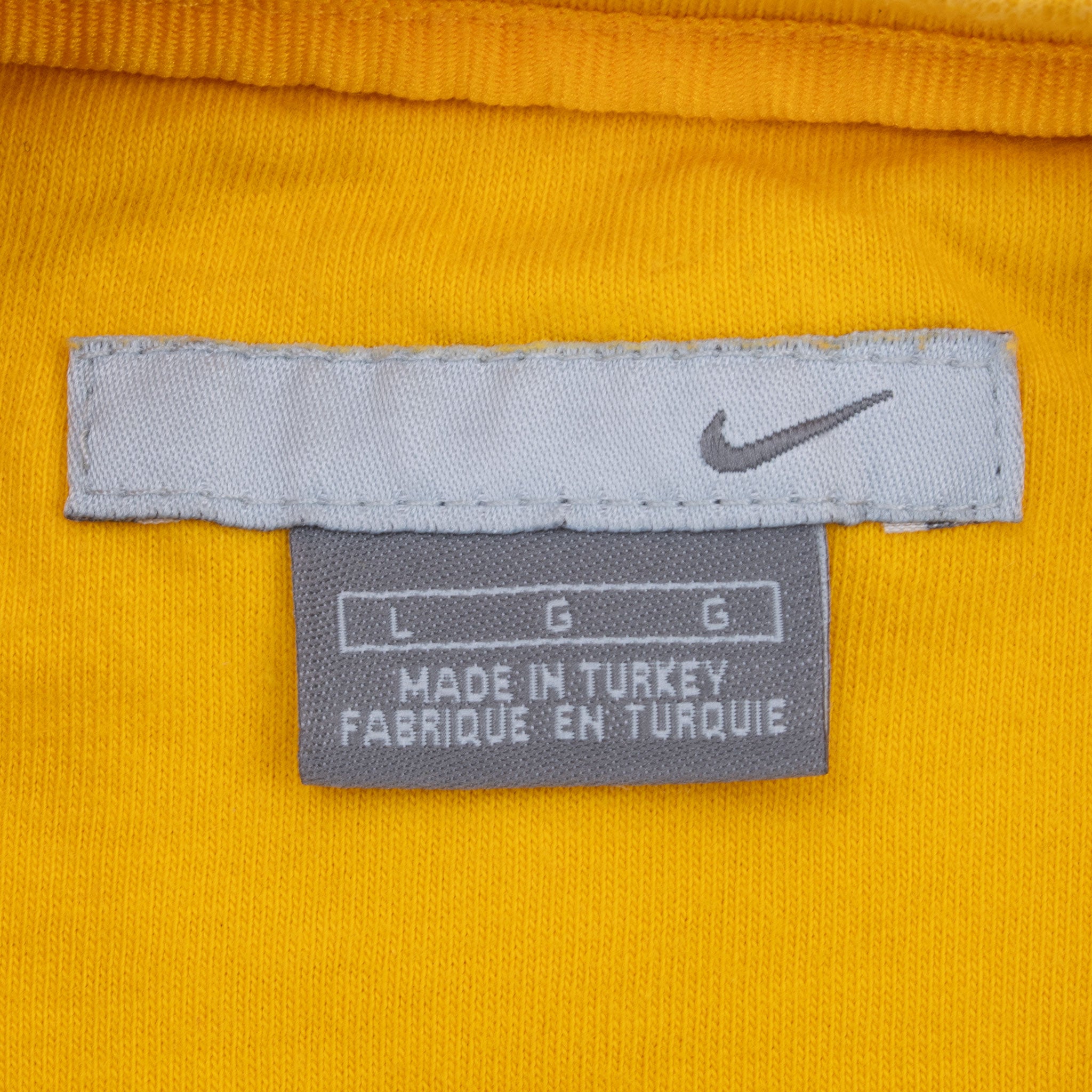 Vintage Nike Classic Swoosh Yellow Sweatshirt 2000S Size Large
