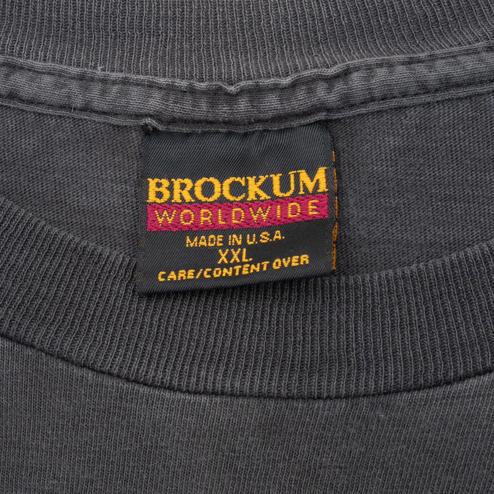 Brockum Worldwide XXL Made in USA neck tag on Dwight Yoakam T-shirt