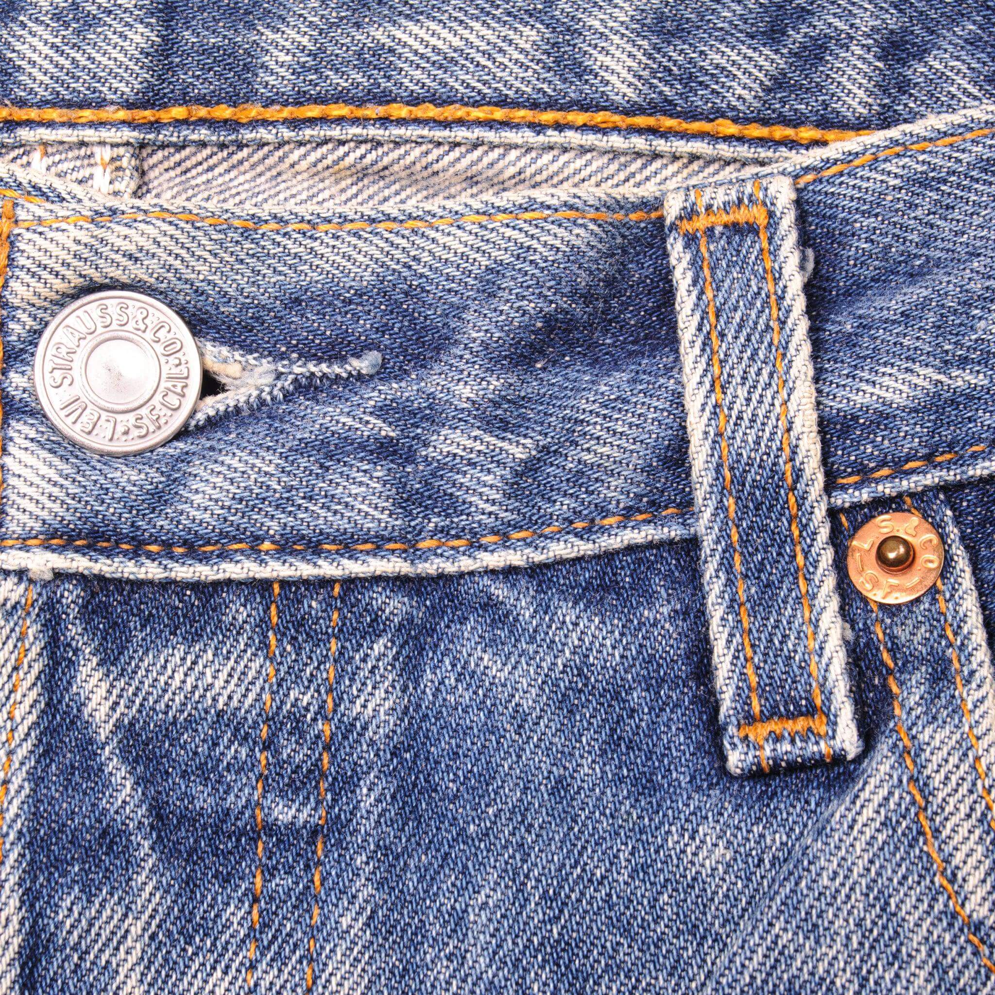 VINTAGE LEVIS 501 JEANS INDIGO 90s SIZE W33 L34 MADE IN USA