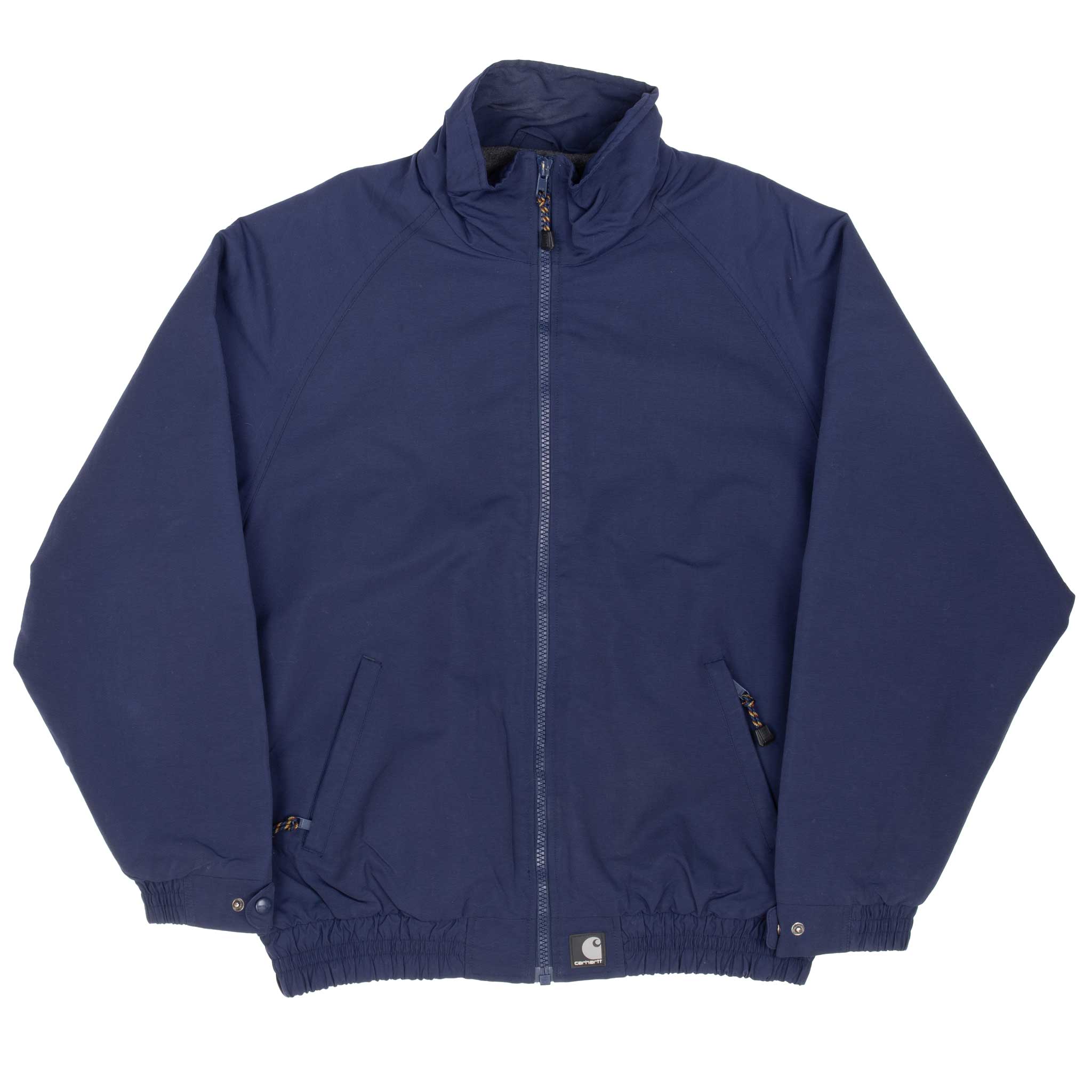 Vintage Carhartt Blue Heavy Windbreaker Jacket 1990S Size XL