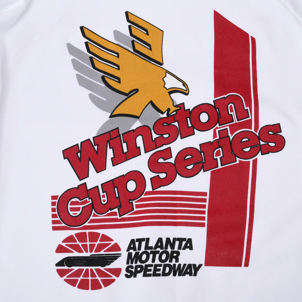 Close-up of Winston Cup Series eagle graphic and Atlanta Motor Speedway logo