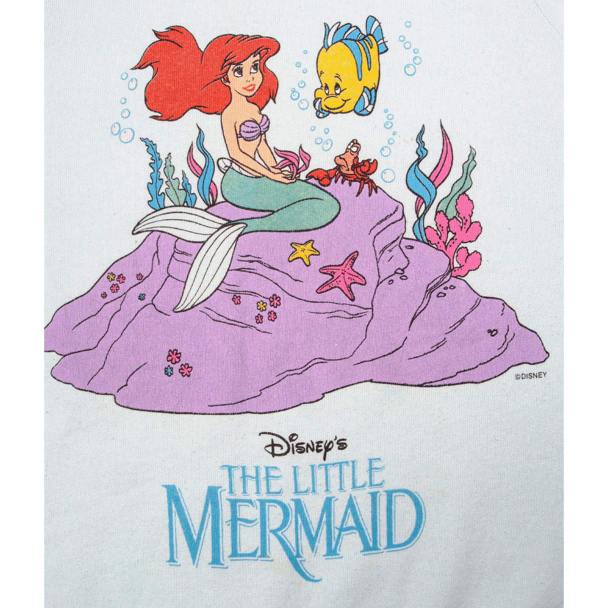VINTAGE DISNEY THE LITTLE MERMAID 1980s SWEATSHIRT SIZE LARGE MADE IN USA