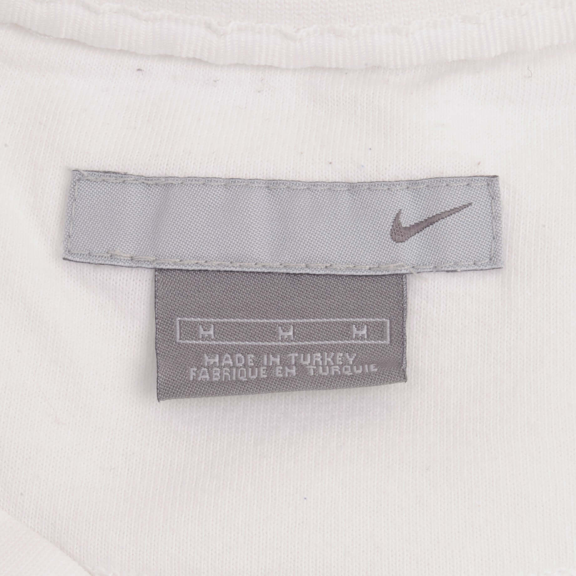 Vintage White Nike Classic Small Swoosh Sweatshirt 2000S Size Medium