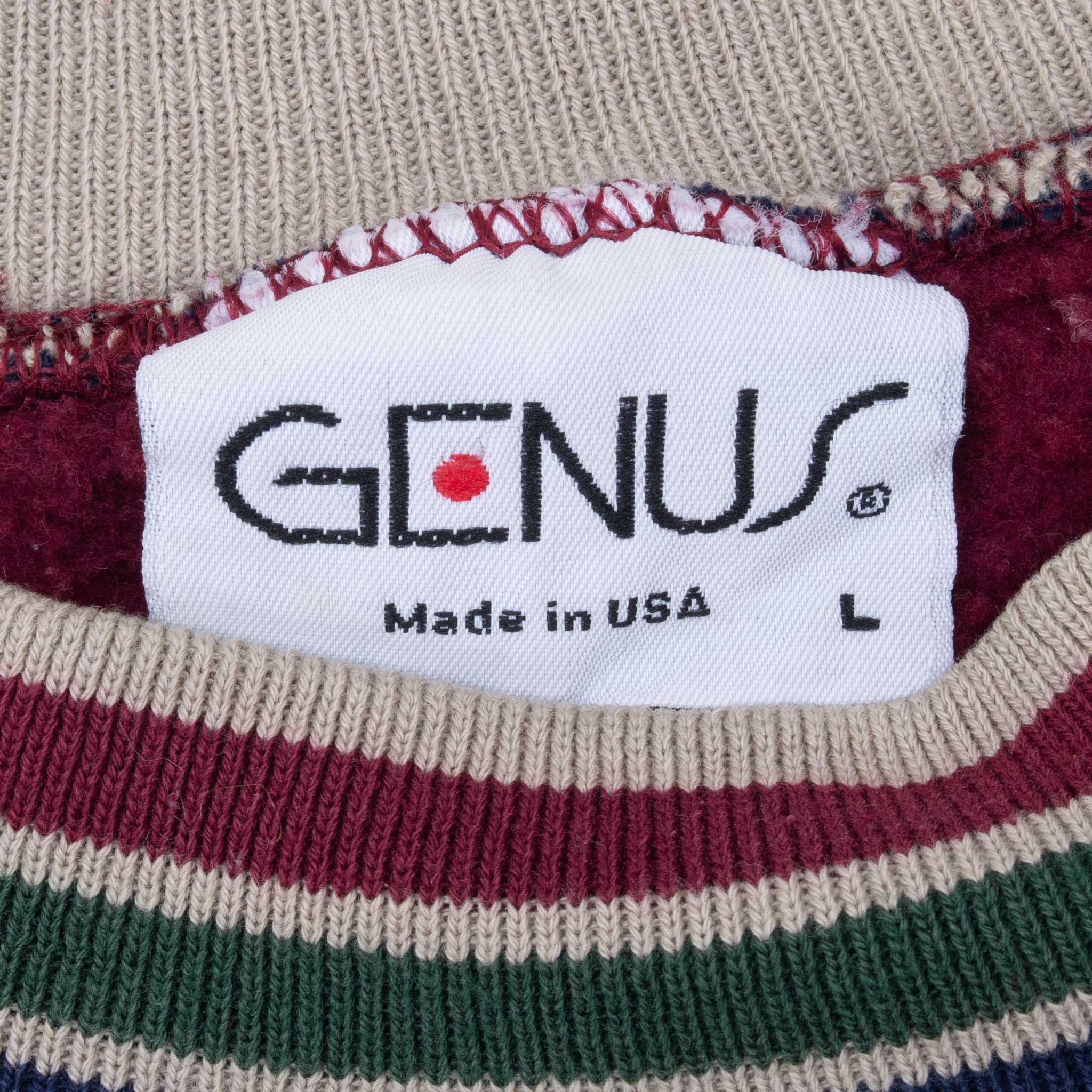 Vintage Disney Mickey Mouse Embroidered Red Sweatshirt Size Large 1990S Made In Usa