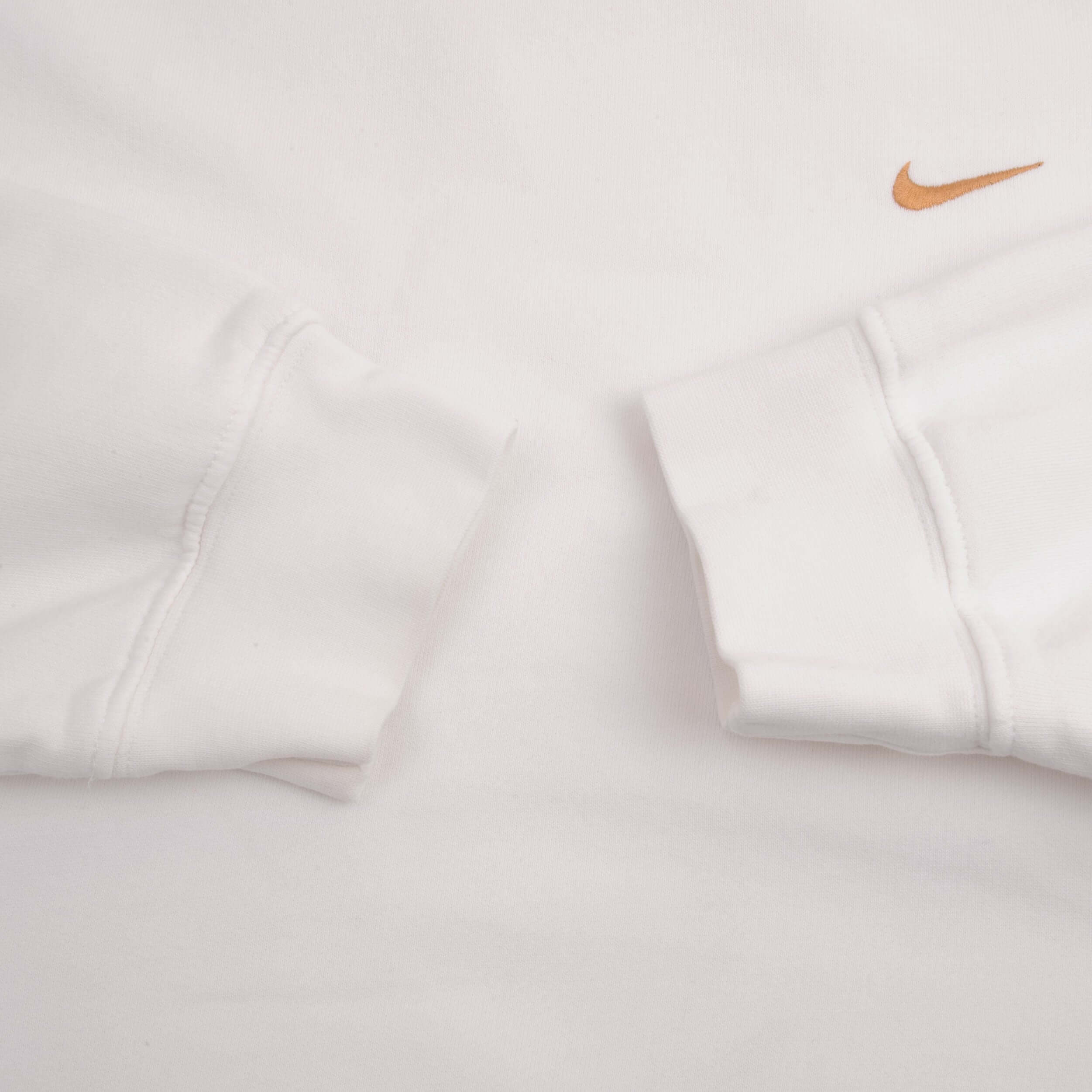 Vintage White Nike Classic Small Swoosh Sweatshirt 2000S Size Medium