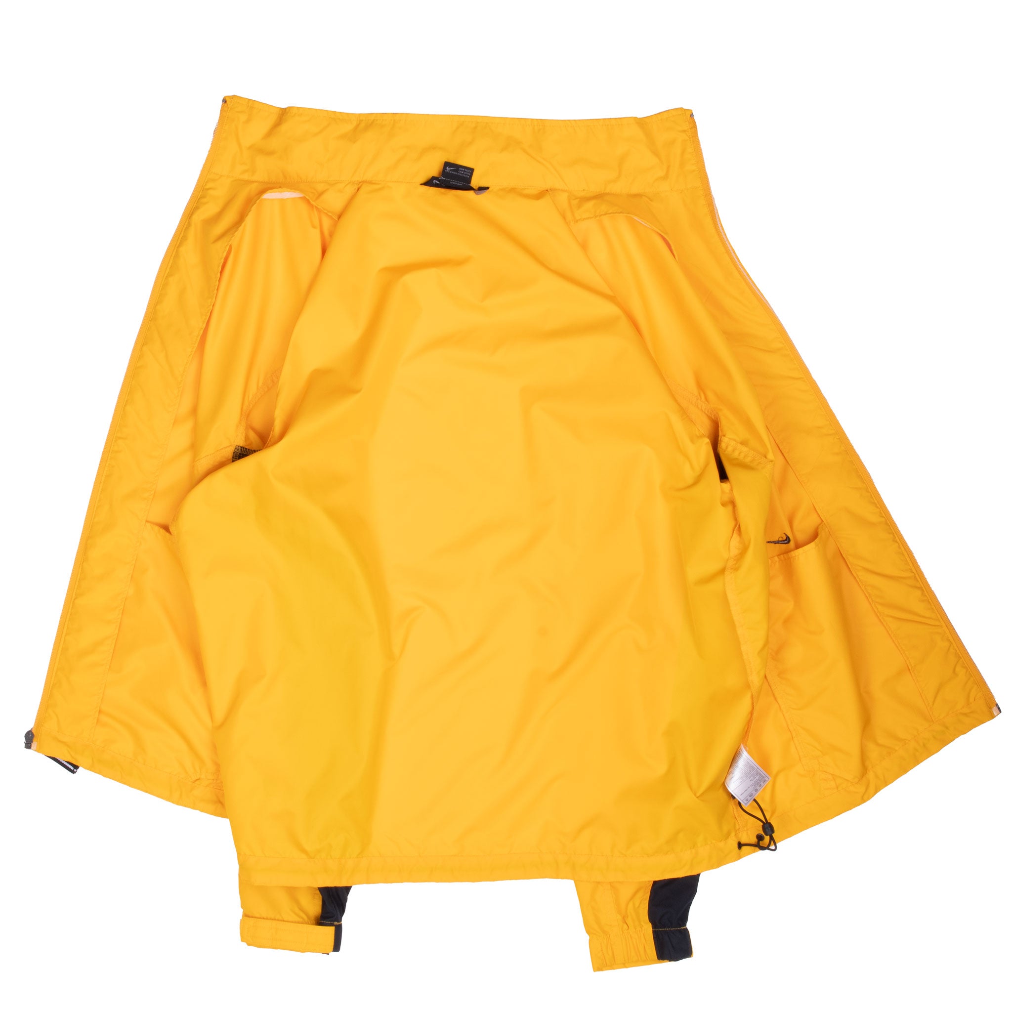 Vintage Nike Classic Swoosh Yellow Windbreaker Jacket 2000S Size Large