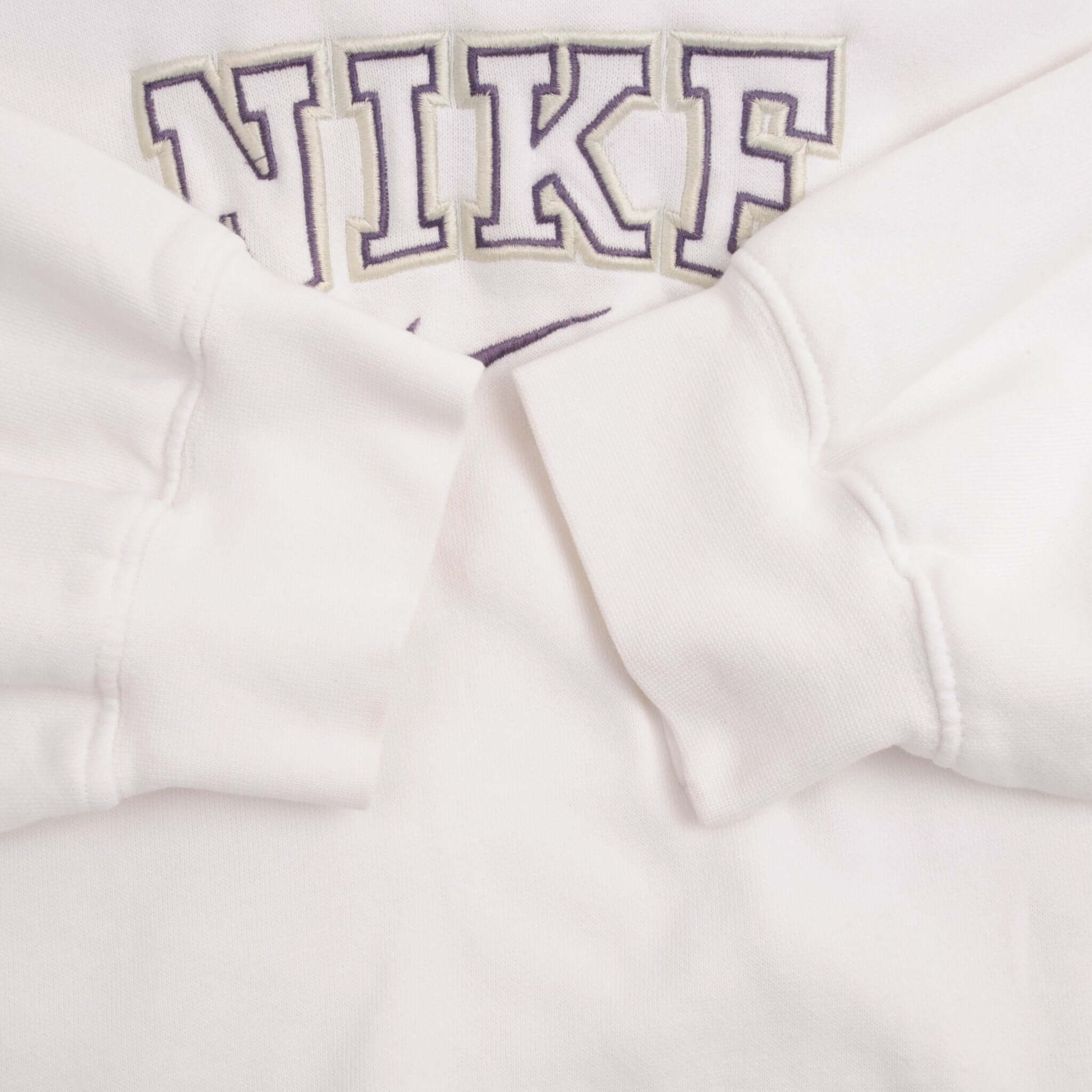 Vintage Nike Spellout Center Swoosh White Hoodie Sweatshirt 2000S Size XL