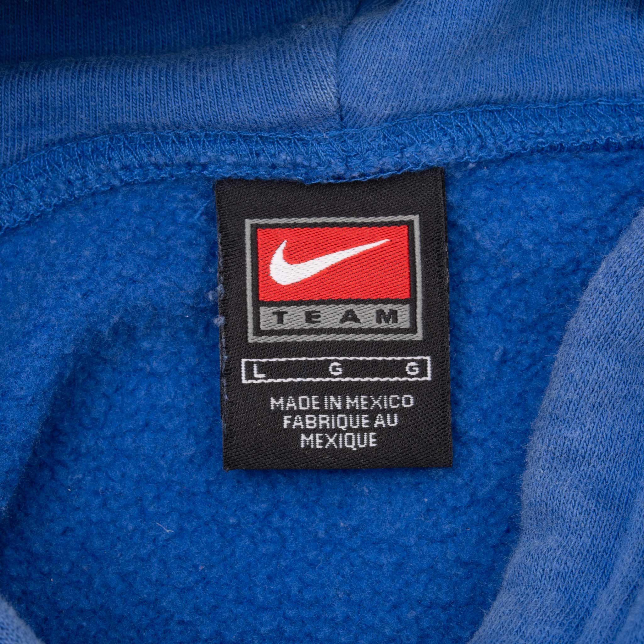Vintage Nike Ncaa Kentucky Blue Hoodie Sweatshirt 1990S Size Large