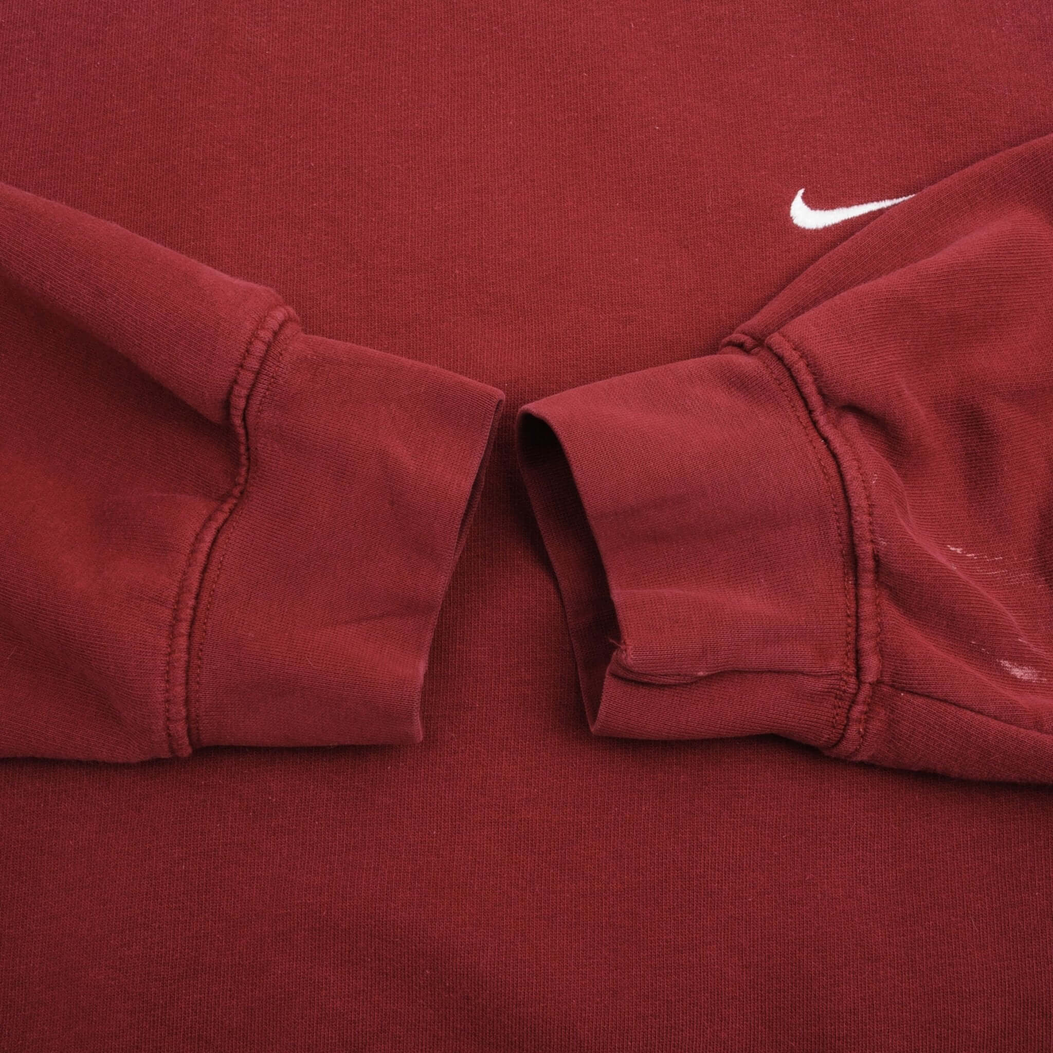 Vintage Red Burgundy Nike Classic Swoosh Sweatshirt 2000S Size 2XL