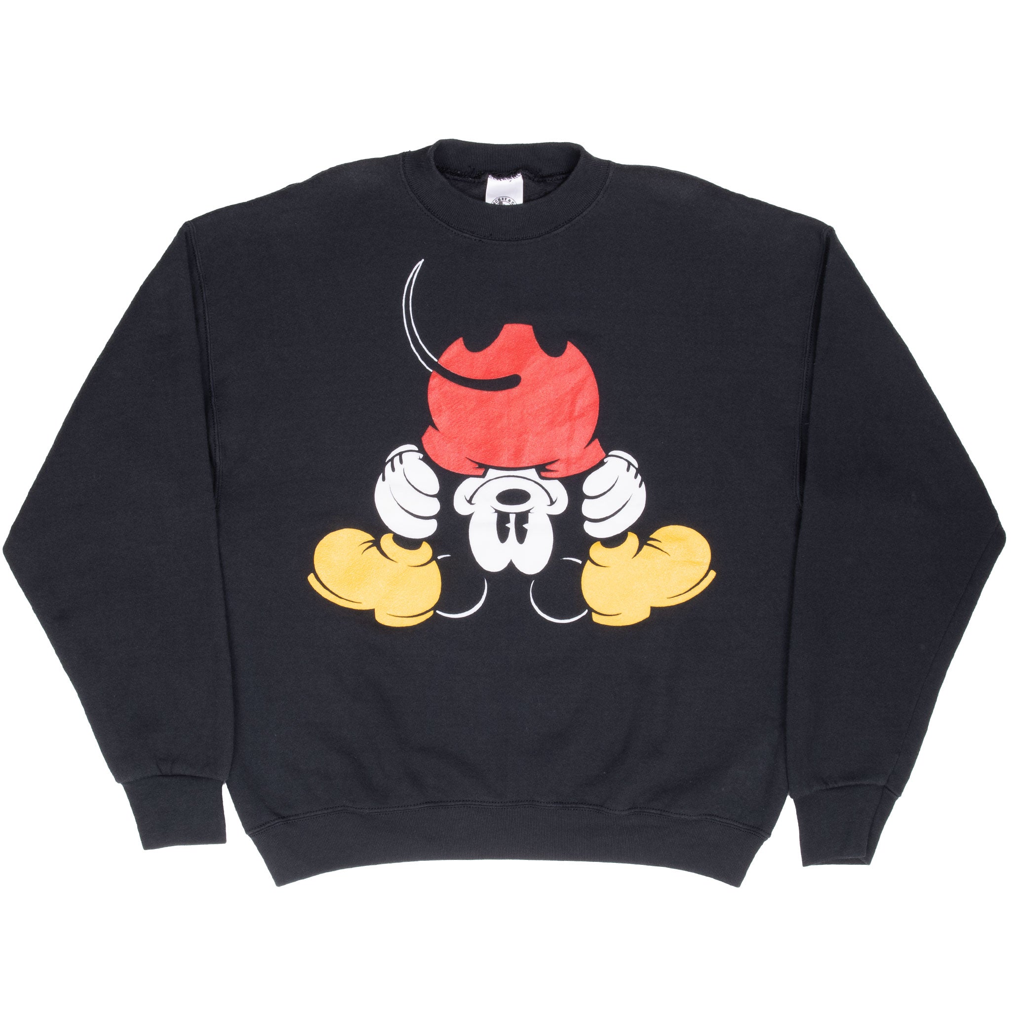 Vintage Disney Mickey Mouse 1990S Black Sweatshirt Size XL Made In Usa