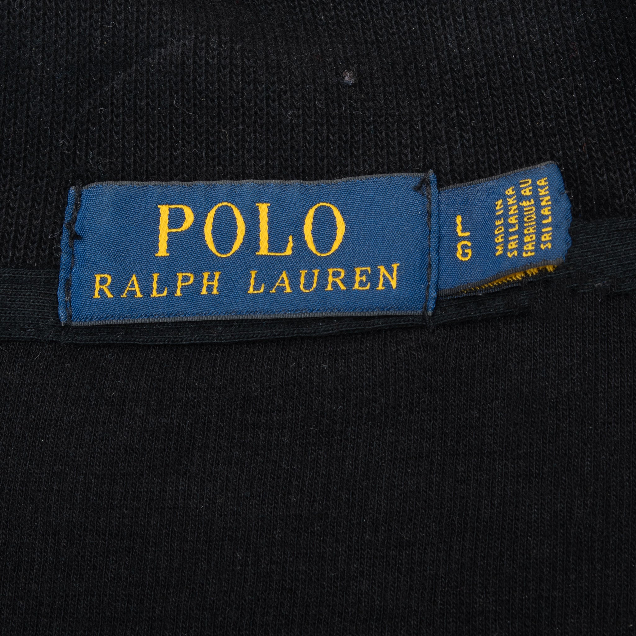Vintage Polo Ralph Lauren Black Quarter 1/4 Zip Sweater Size Large