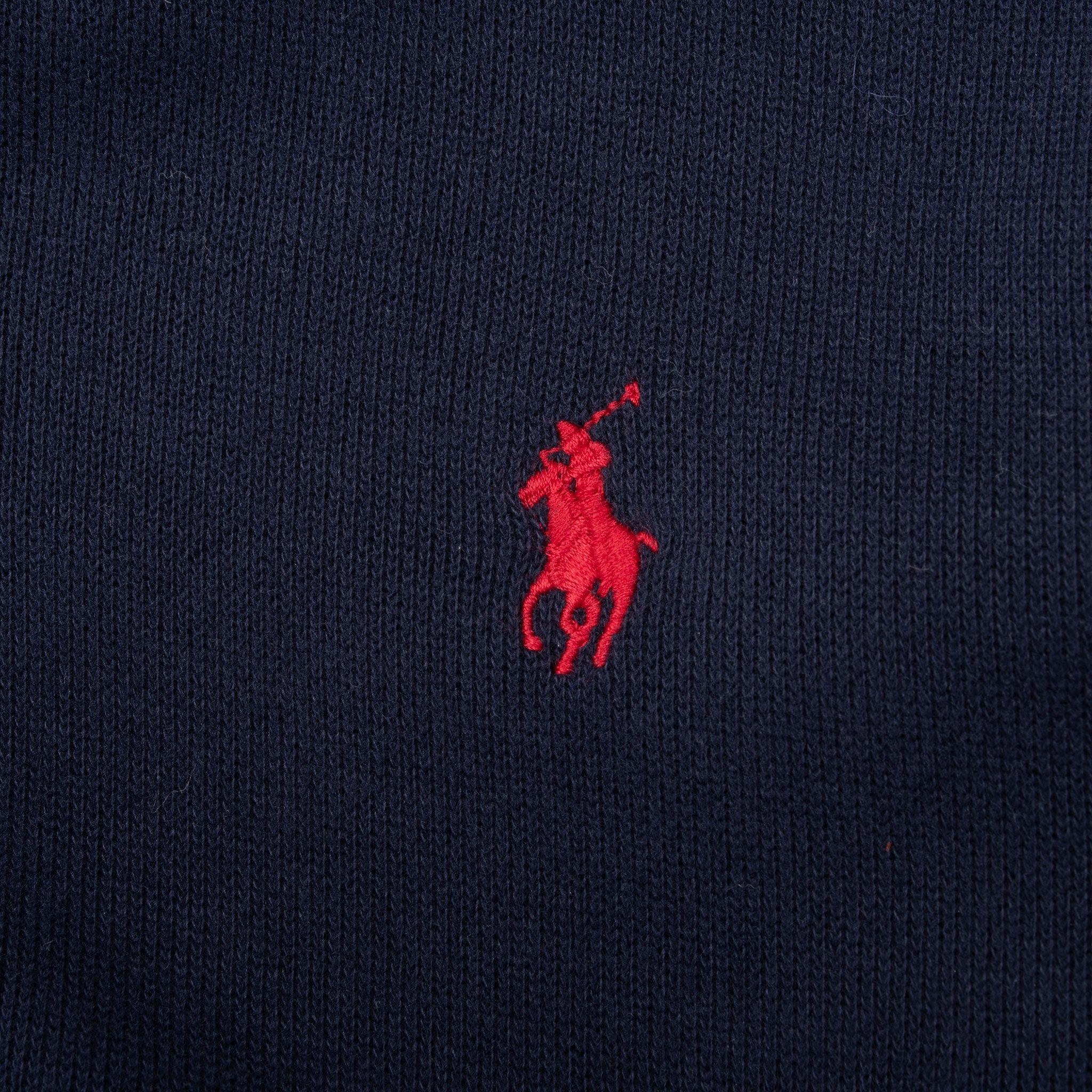 Vintage Polo Ralph Lauren Navy Blue Quarter 1/4 Zip Sweater 1990s Size Large