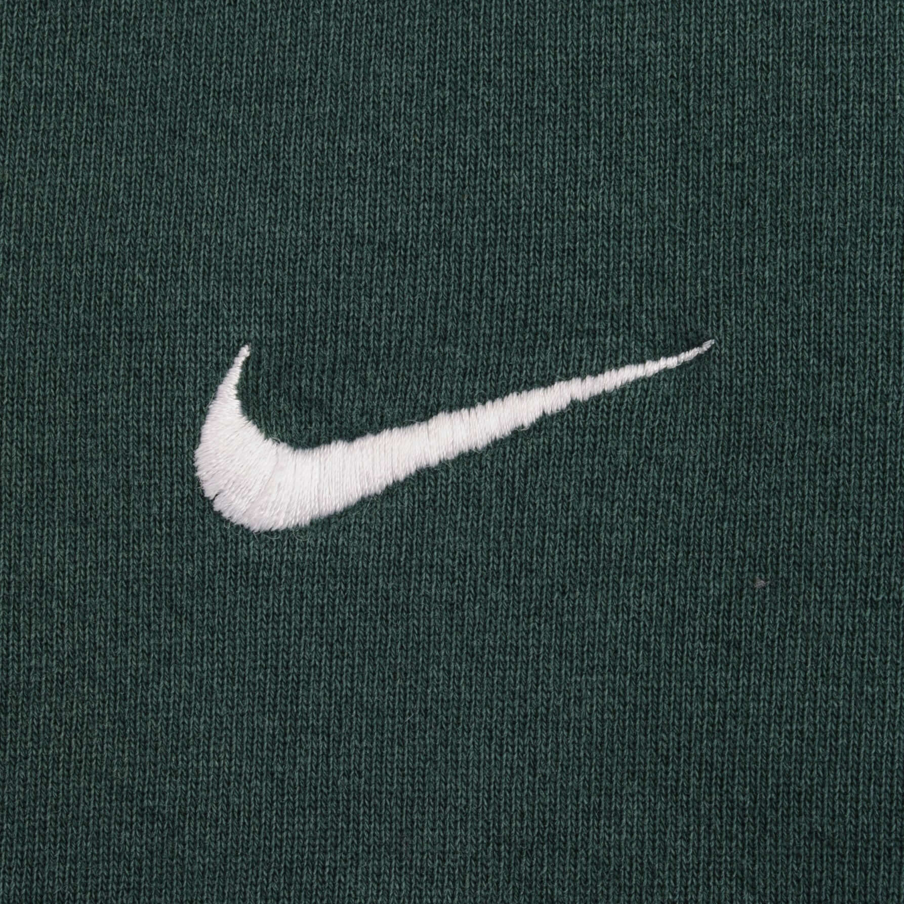 Vintage Pine Green Nike Swoosh Sweatshirt 1990S Size Large Made In USA
