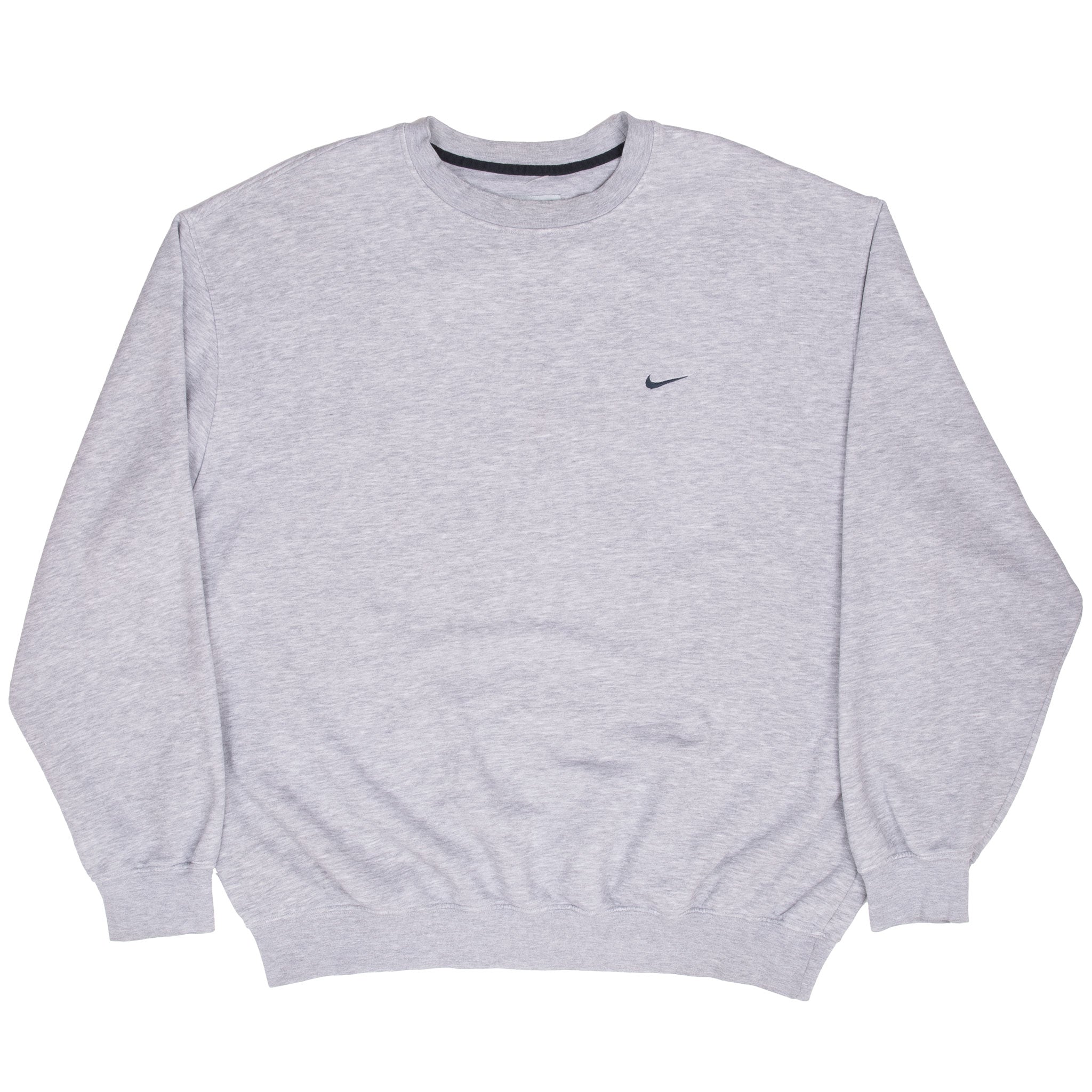 Vintage Nike Classic Swoosh Grey Sweatshirt 2000S Size XL