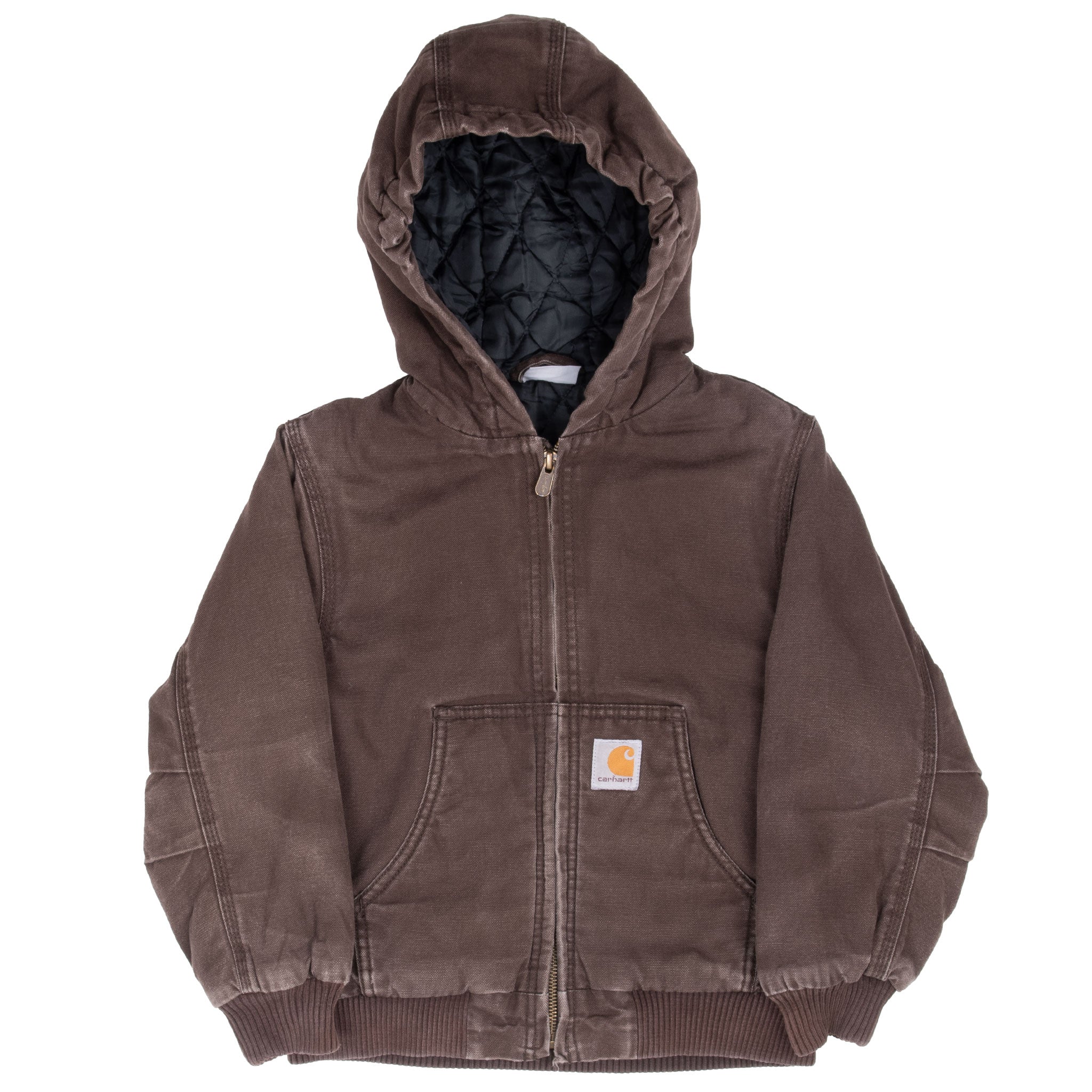 Vintage Carhartt Brown Active Worker Jacket Size Xs Youth