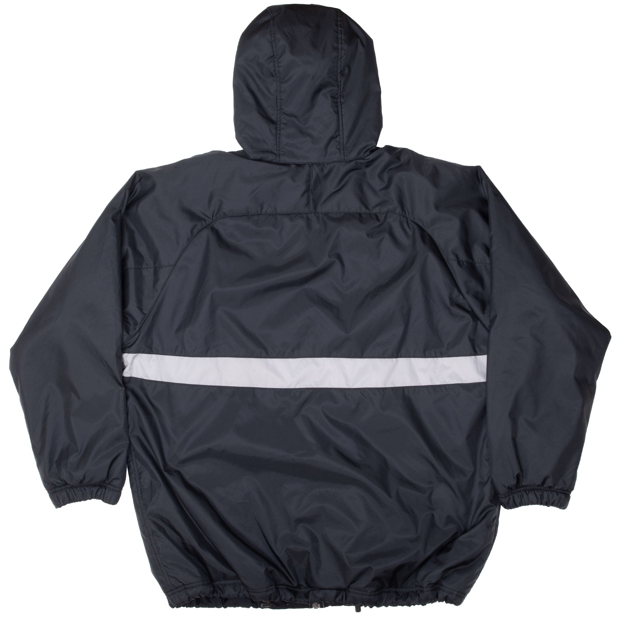 Vintage Nike Swoosh Black Hooded Reversible Windbreaker Jacket 2000S Size Large