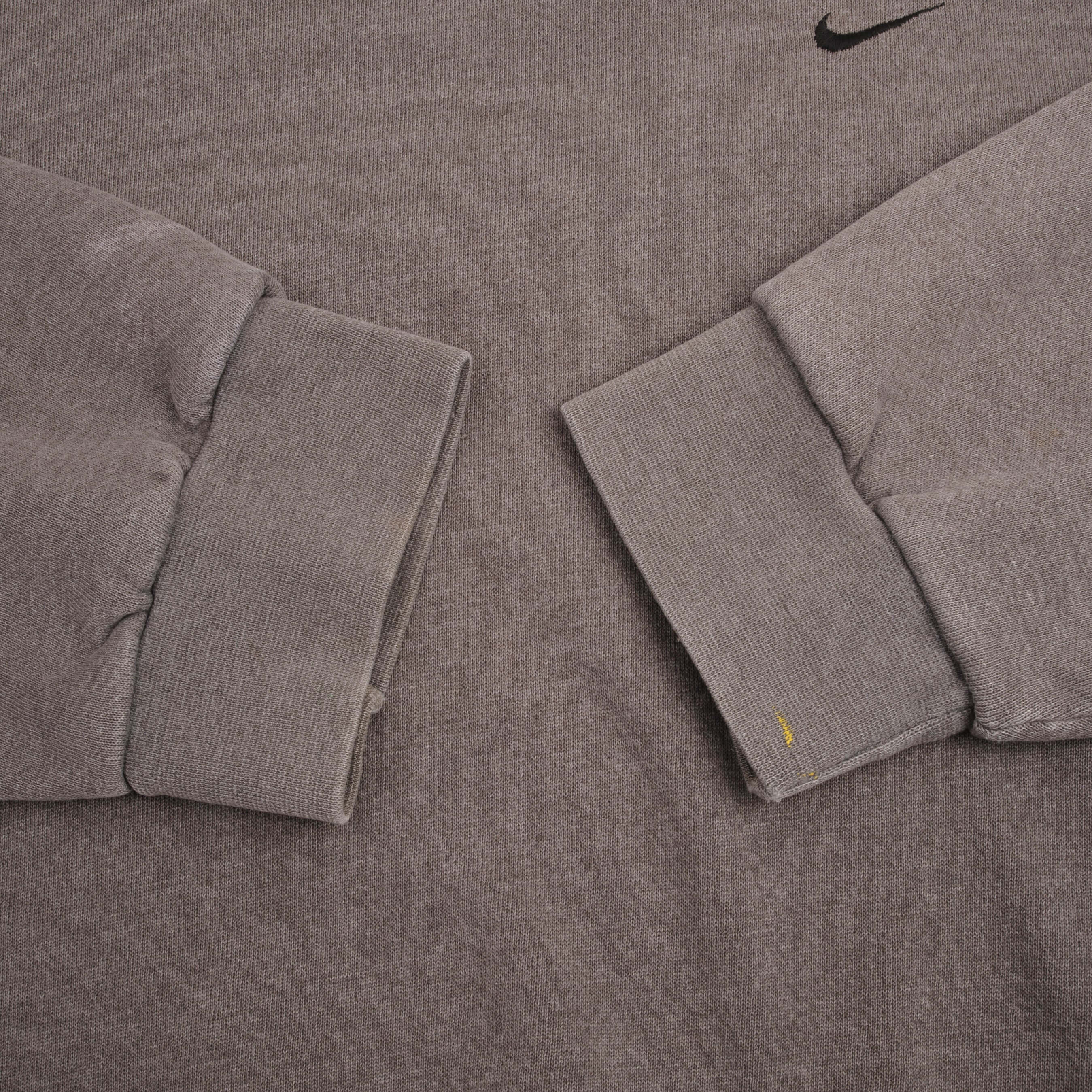 Vintage Nike Classic Swoosh Gray Crewneck Sweatshirt 2000S Size Large