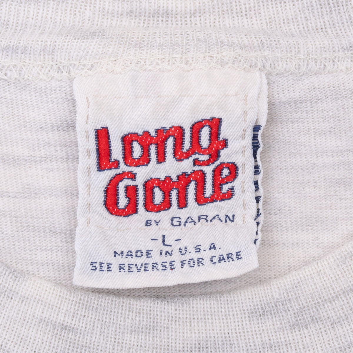 Long Gone by Garan neck tag marked large and made in USA