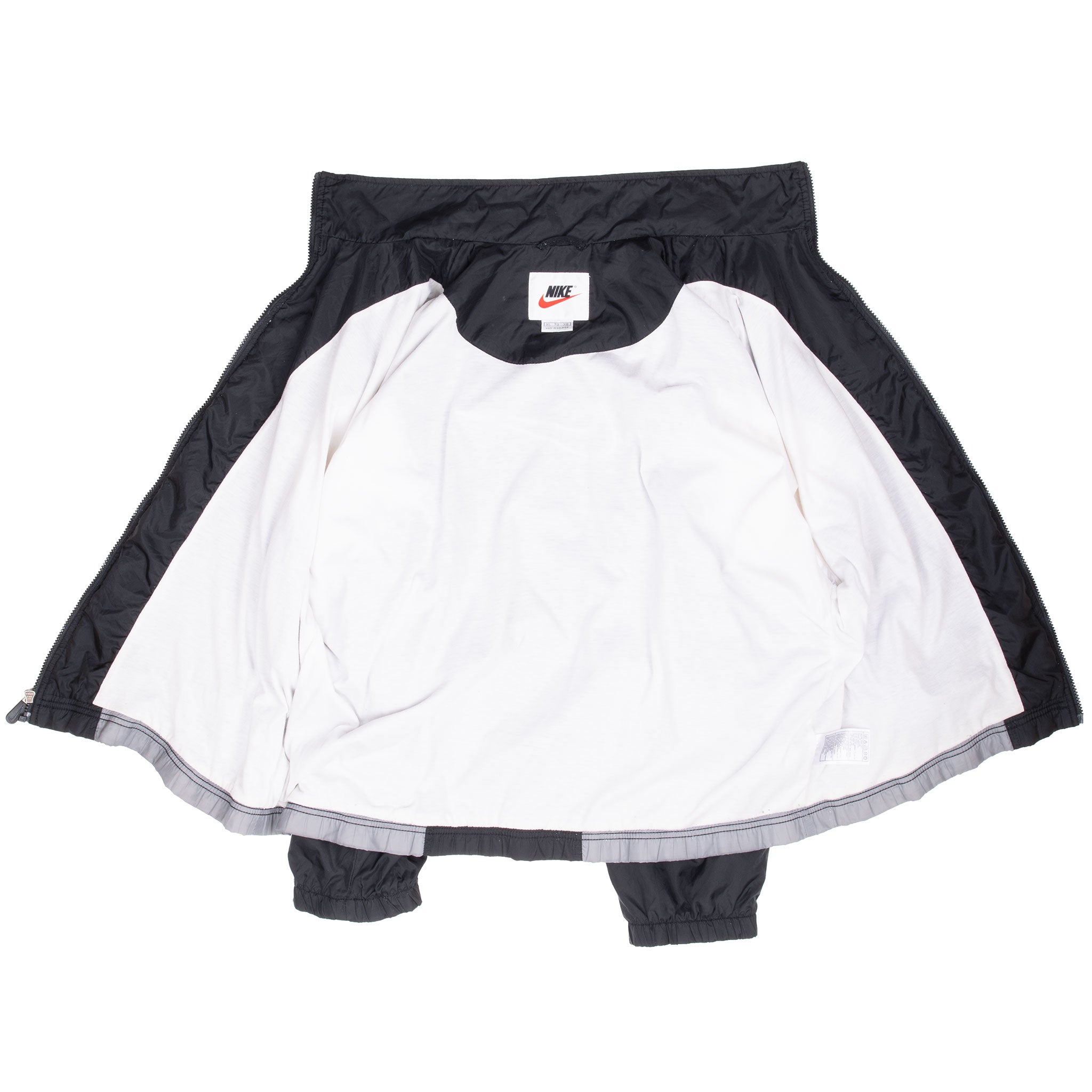 Vintage Nike Big Swoosh Black Windbreaker Jacket 1990S Size XL