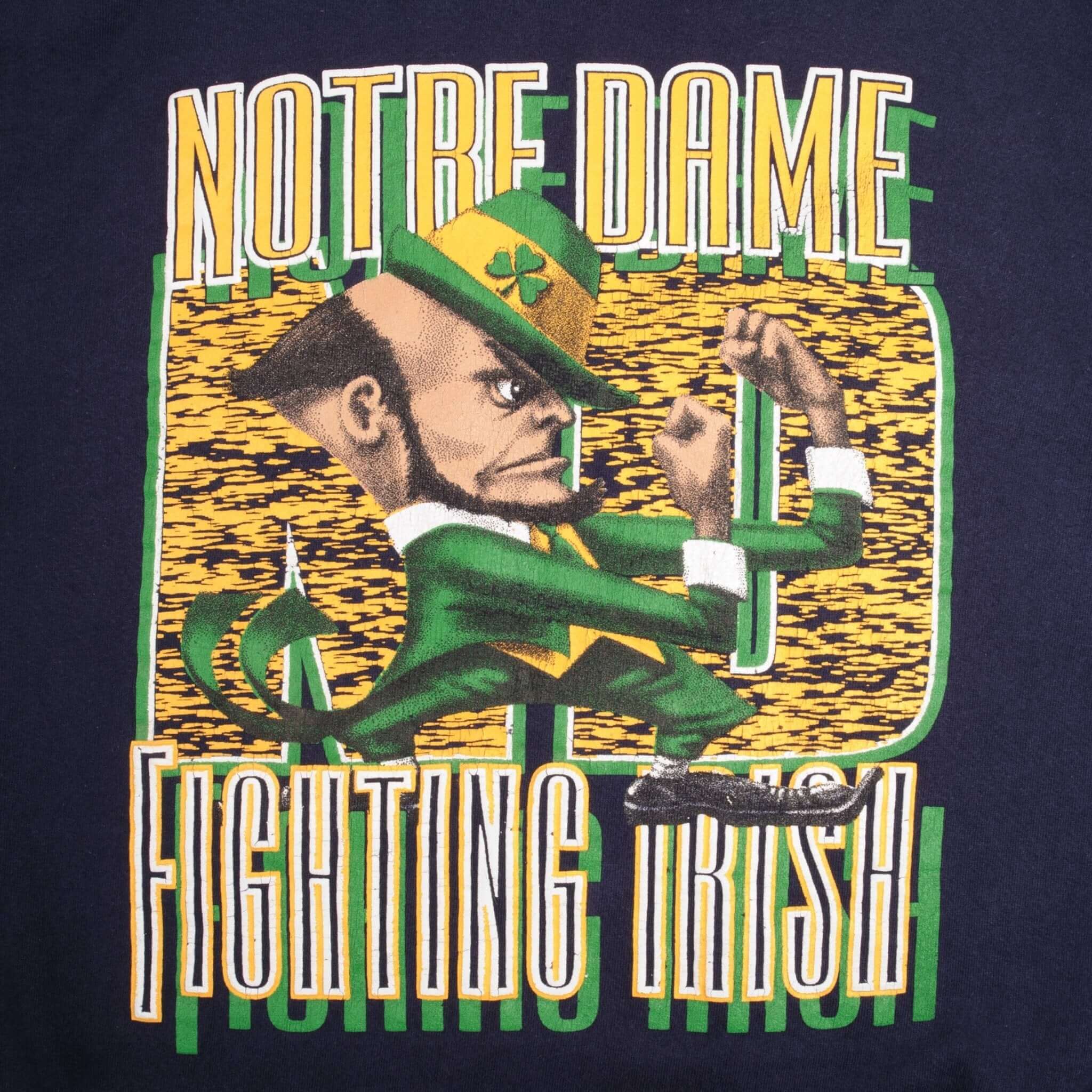 Vintage Notre Dame University Fighting Irish Sweatshirt 1990S Size XL Made In Usa