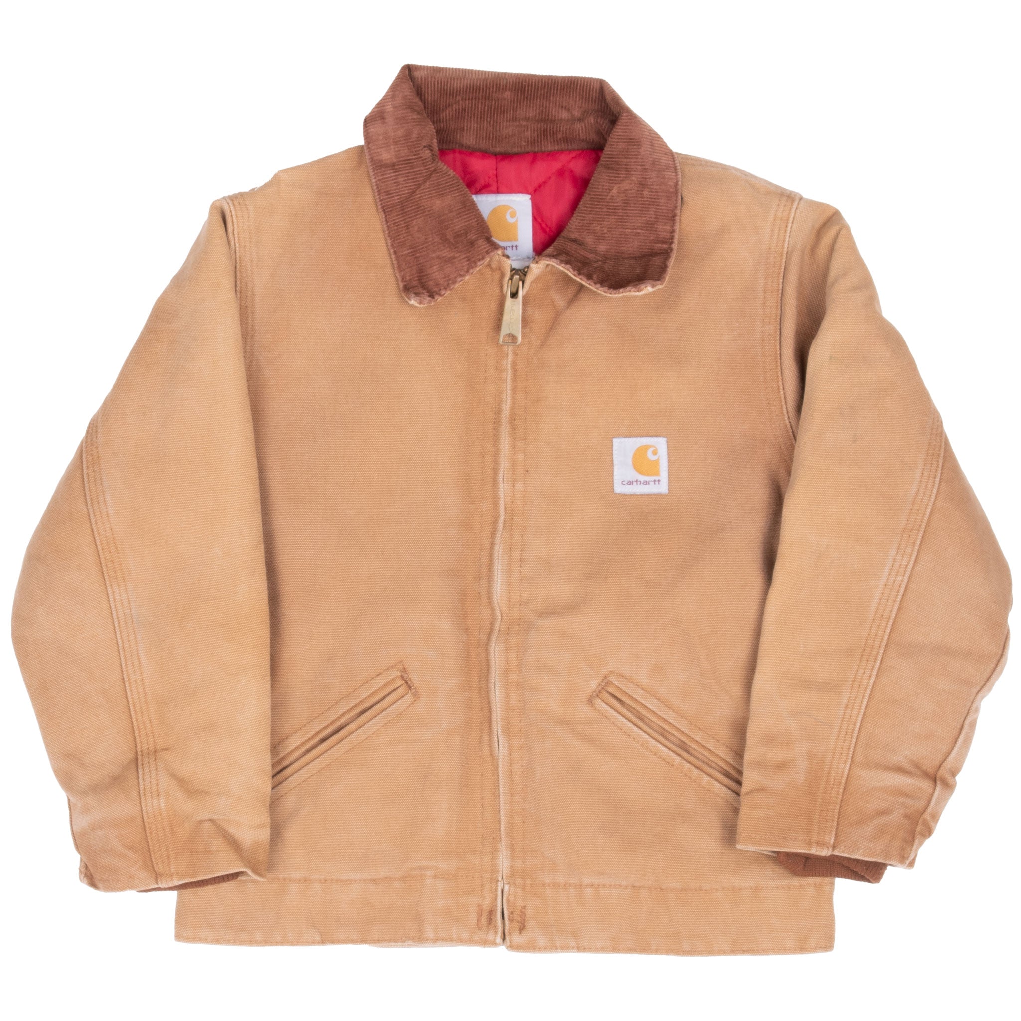 Vintage Carhartt Detroit Style Worker Kids Jacket Y04Brn 1990S Size Small Youth