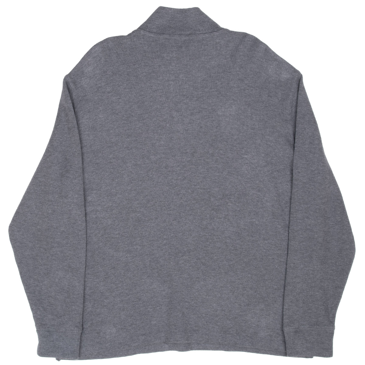 Back of Polo Ralph Lauren dark grey quarter-zip sweater