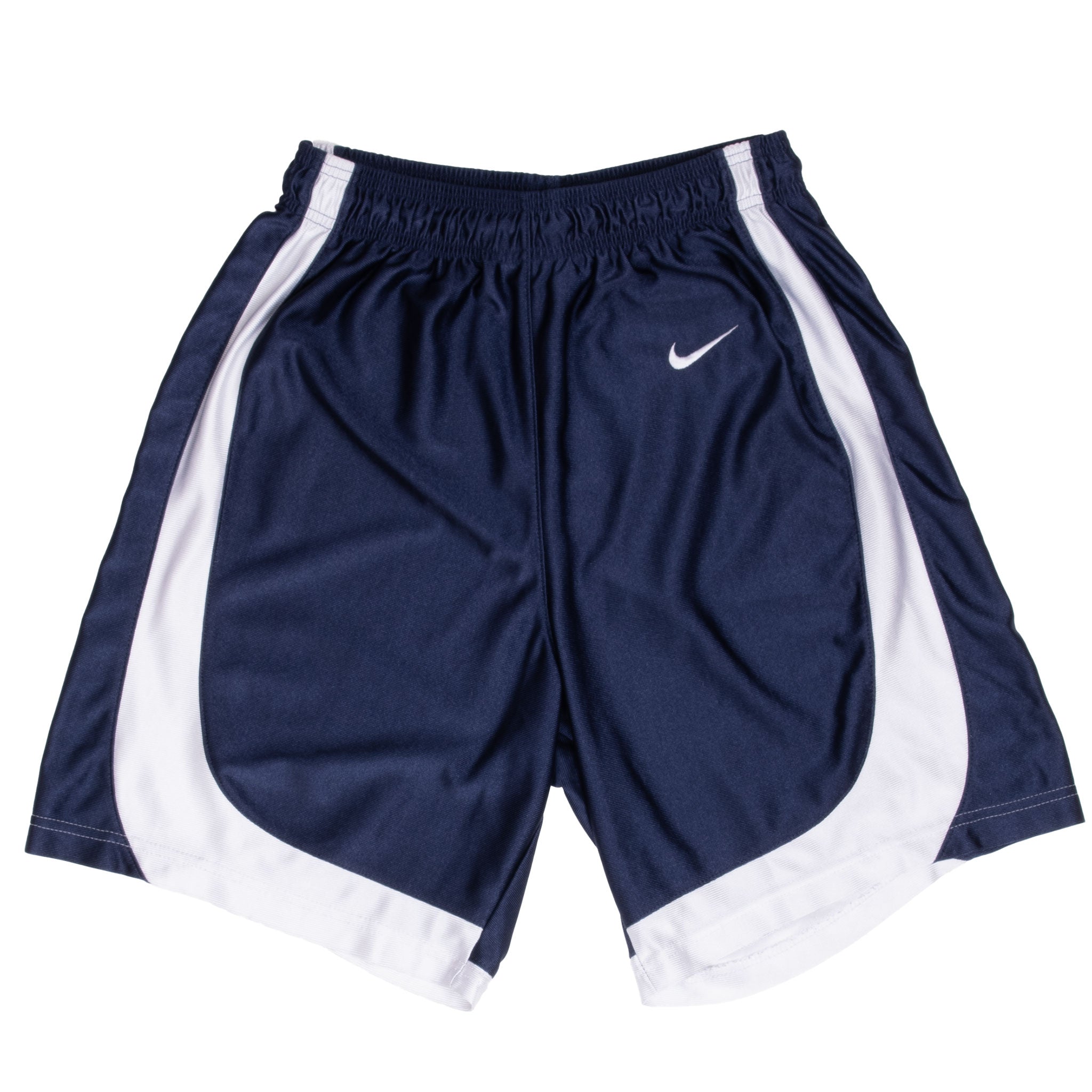 Vintage Nike Blue & White Classic Swoosh Track Shorts 1990S Size Medium