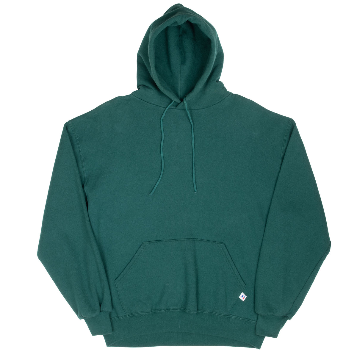 Vintage Russell Athletic Blank Pine Green Hoodie Sweatshirt 1990S Size Large Made In Usa