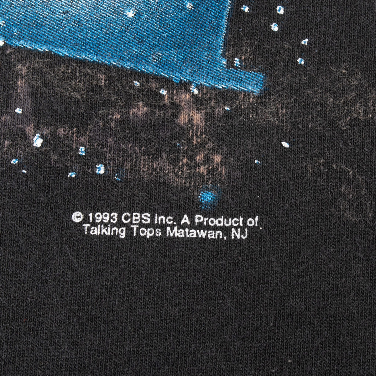 Close-up of 1993 CBS copyright text printed below The Twilight Zone graphic
