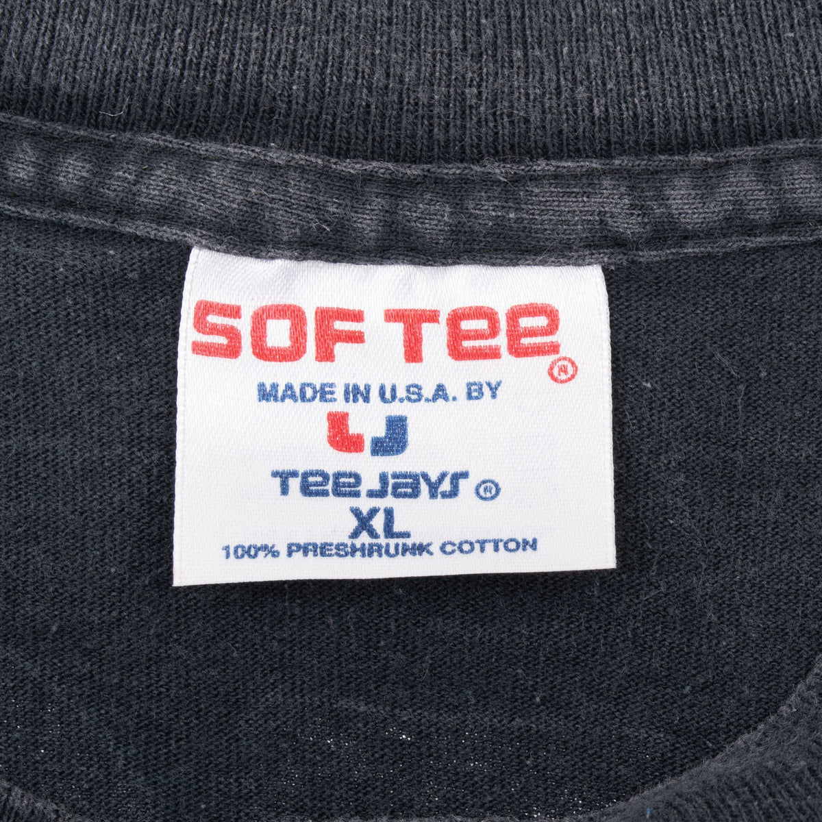 Sof Tee by Tee Jays neck label marked XL and made in USA