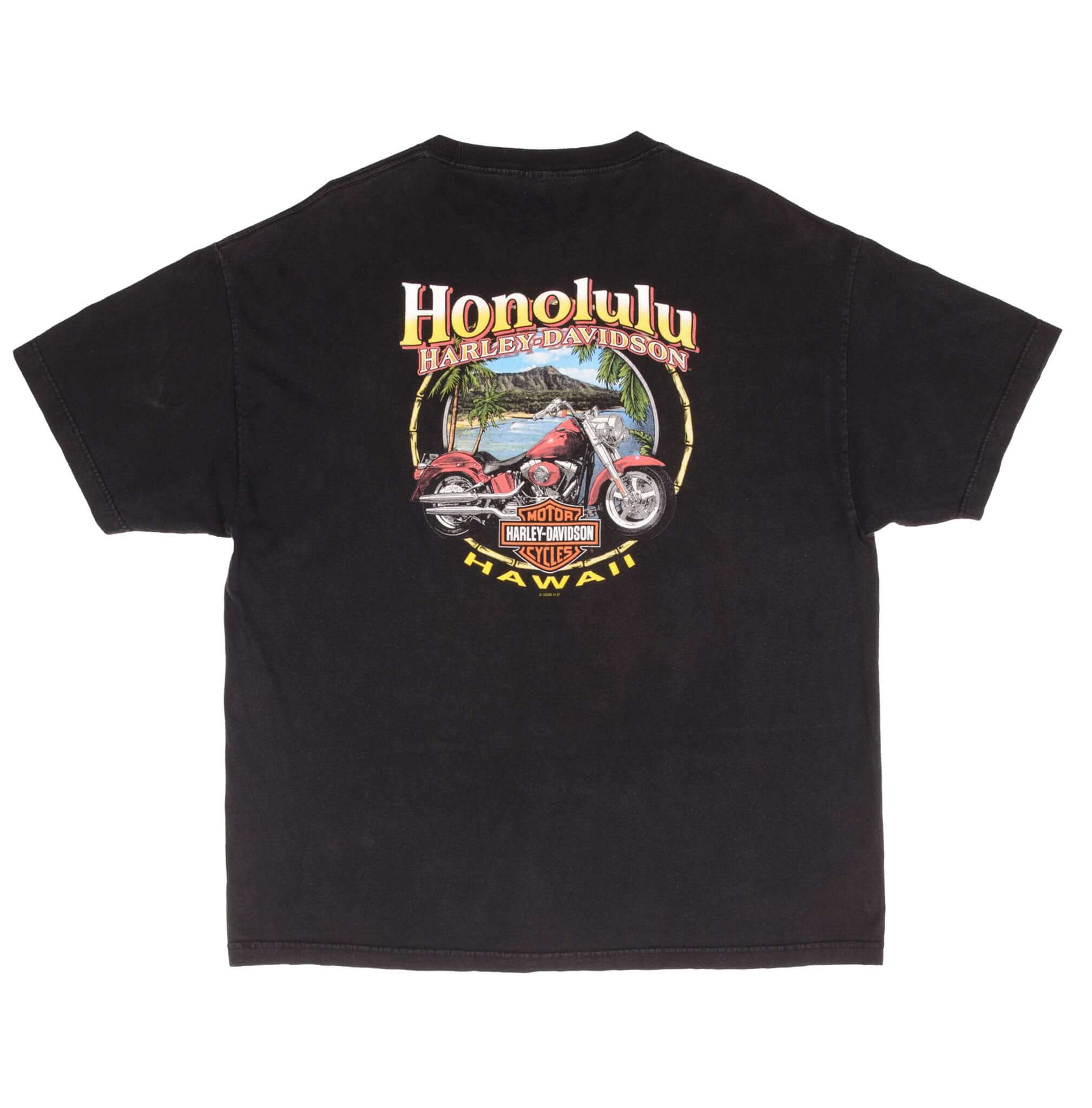 Vintage Harley Davidson Honolulu Hawaii 2008 Tee Shirt Size XL