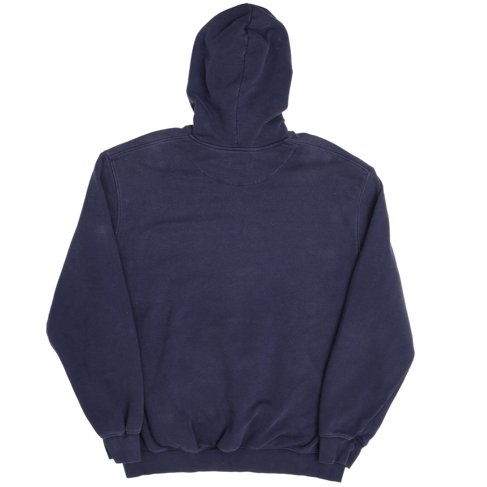 Vintage Navy Blue Nike Spellout Swoosh Hoodie 2000S Size XL