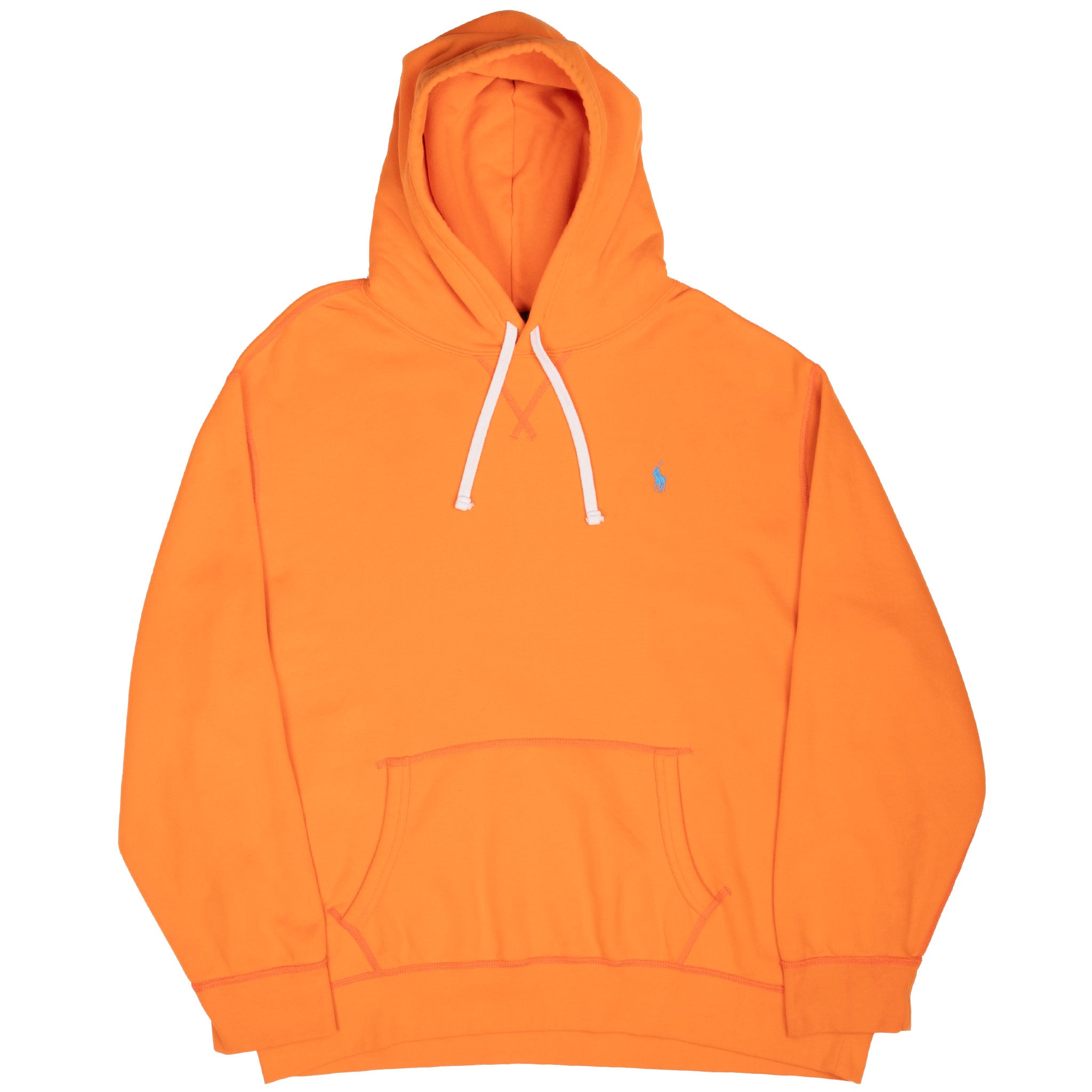 Vintage Polo Ralph Lauren Orange Hoodie Sweatshirt Size 2XL