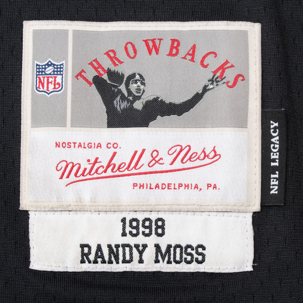 Mitchell & Ness NFL Throwbacks hem patch for 1998 Randy Moss