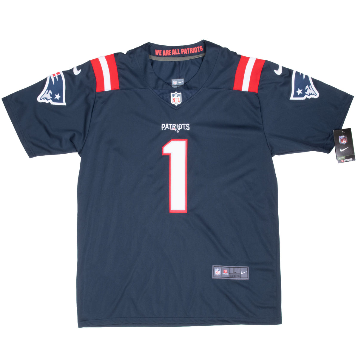 Vintage Nfl New England Patriots Newton #1 Nike Jersey 2011 Size Large Deadstock