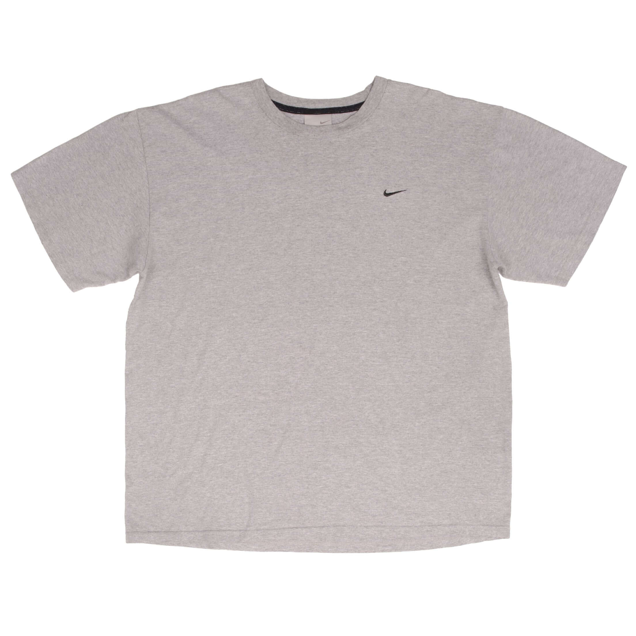 Vintage Nike Classic Swoosh Grey Tee Shirt 2000S Size Large