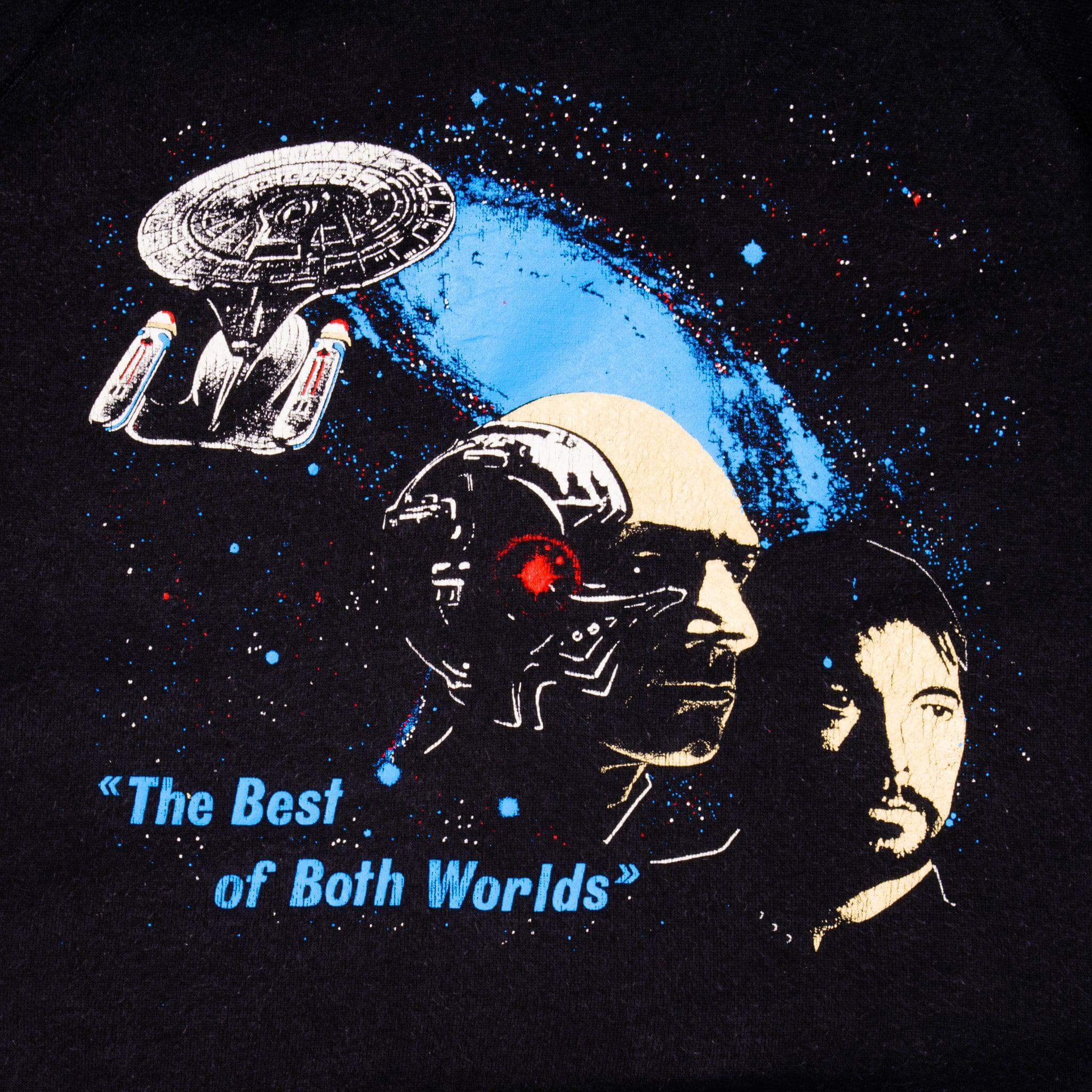 Vintage Star Trek The Best Of Both Worlds Sweatshirt 1990S Size Large Made In USA