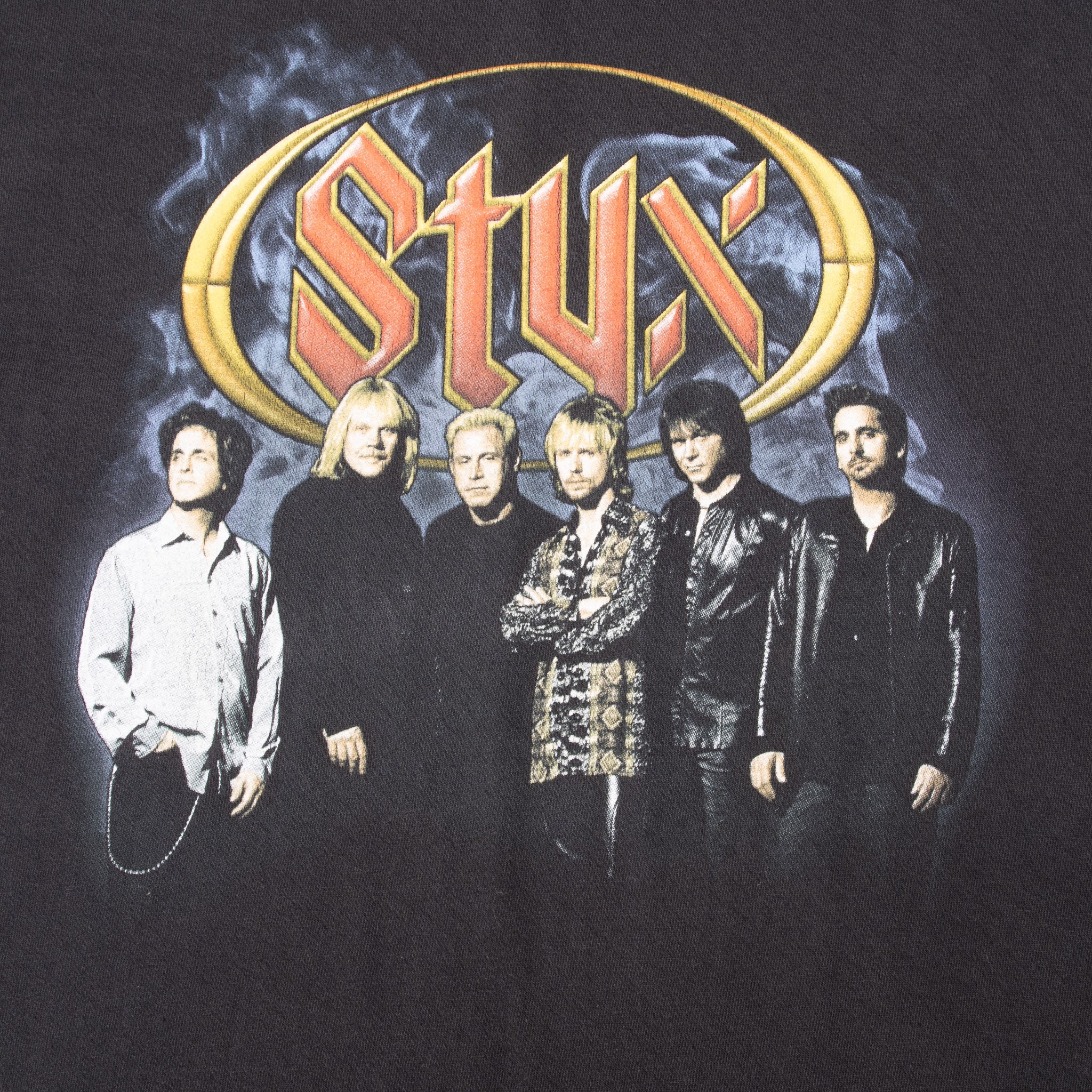 Vintage Styx Tour 2001 Black Tee Shirt Size XL